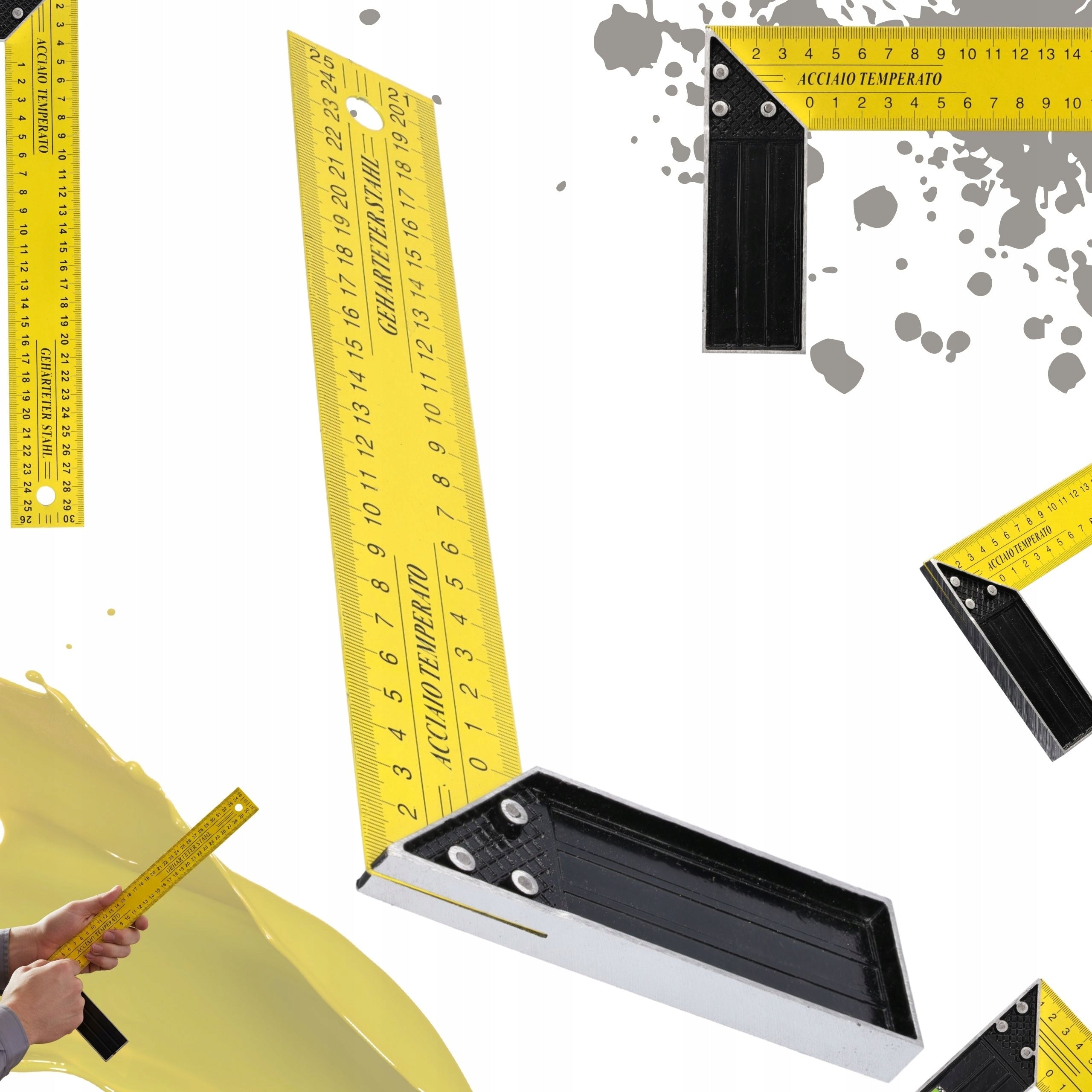 CARPENTRY ANGLE YELLOW-BLACK 250mm