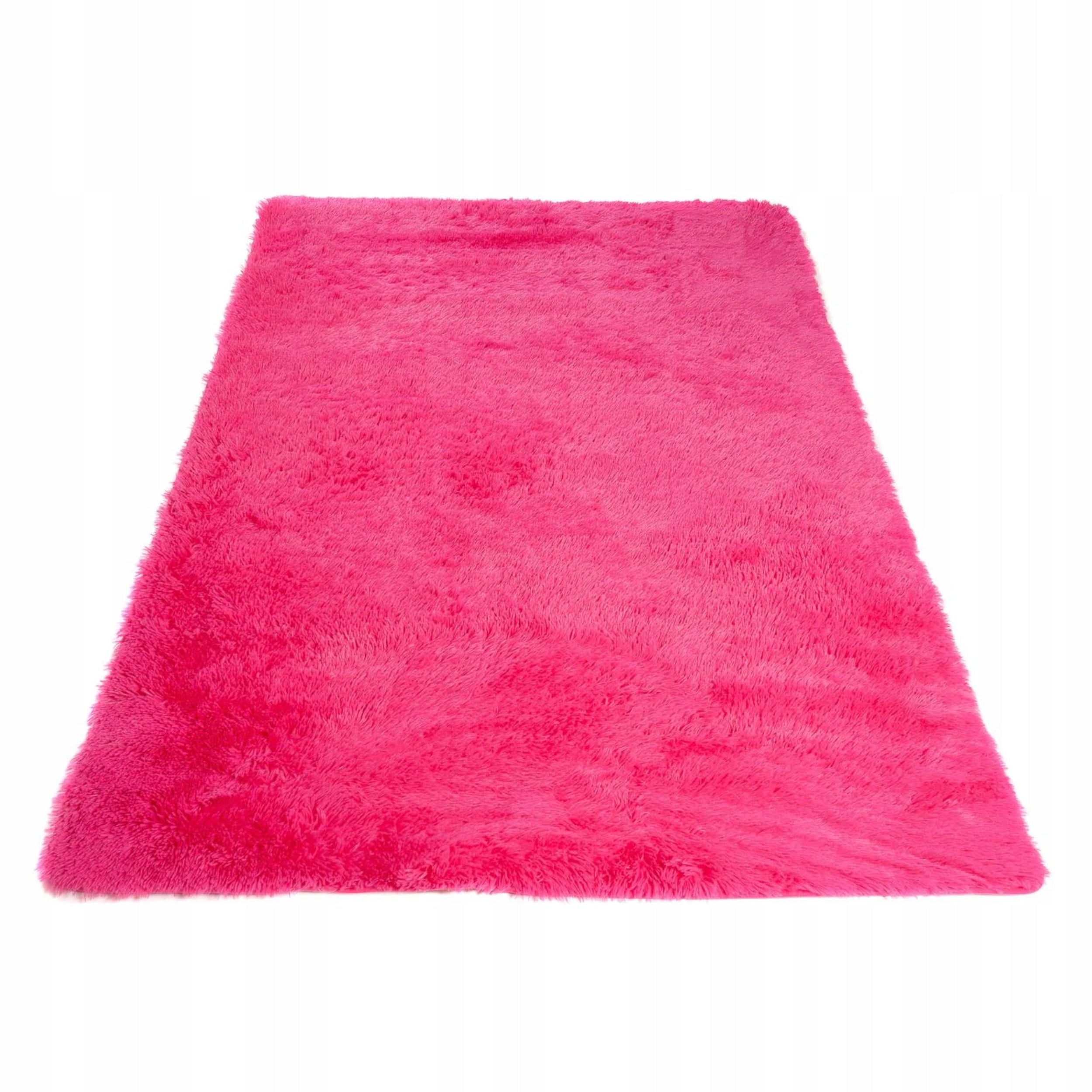 CARPET 120X170 CM PINK SHAGGY SOFT PLUSH MODERN FOR LIVING ROOM Color pink