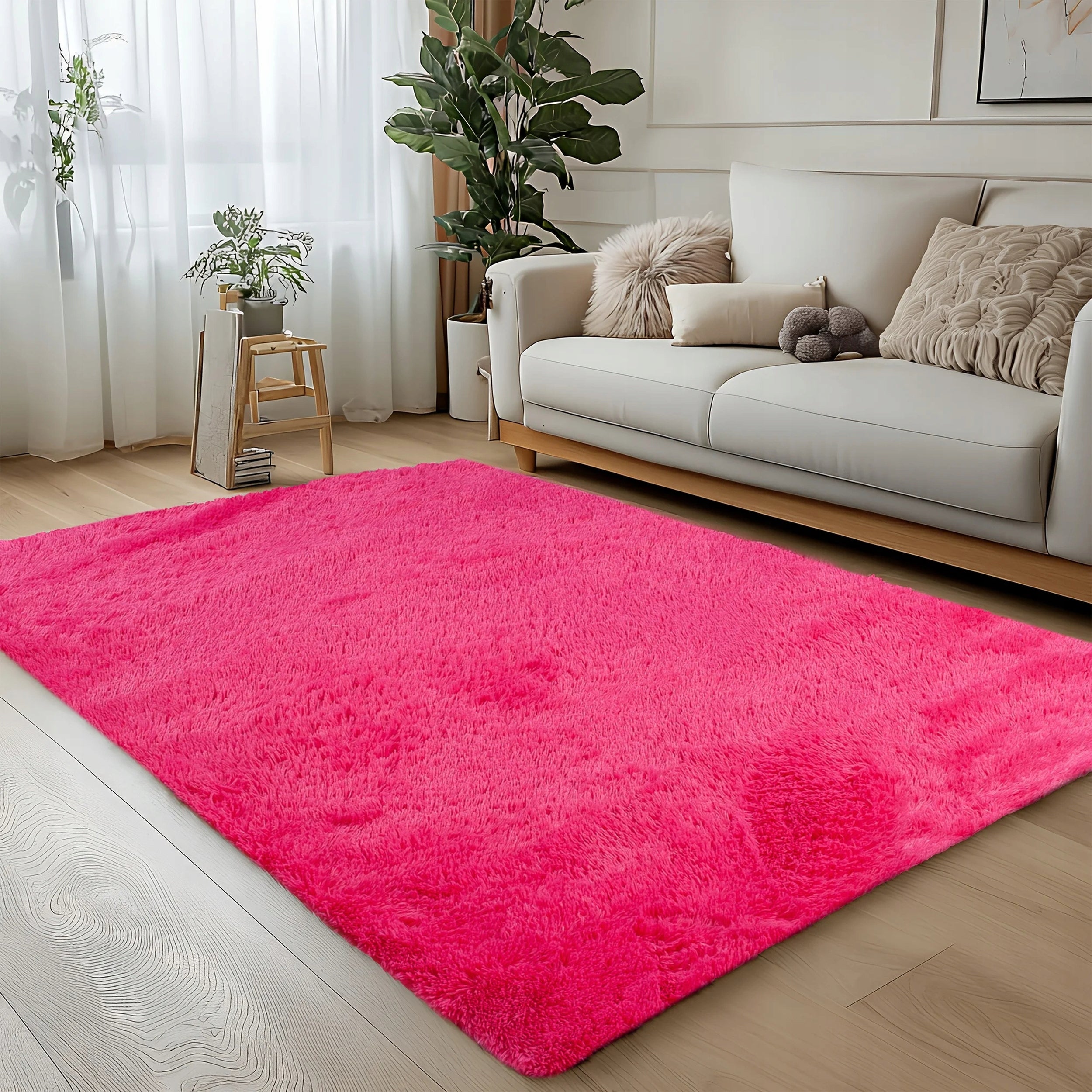 CARPET 120X170 CM PINK SHAGGY SOFT PLUSH MODERN FOR LIVING ROOM Manufacturer code Softi Plusz