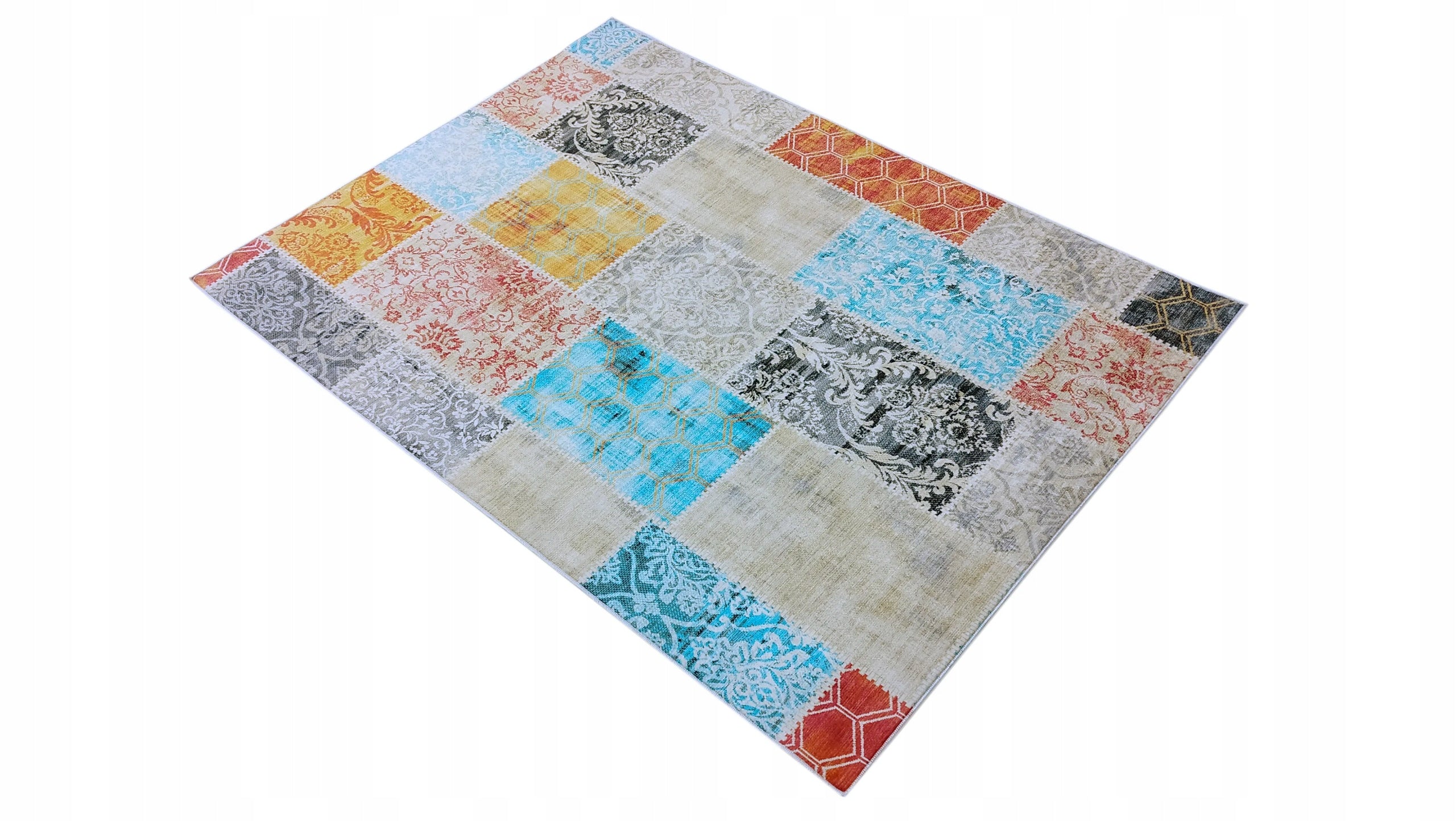 CARPET 120x160 NON-SLIP FOR BEDROOM LIVING ROOM VINTAGE COLORFUL LOFT Packaging status original