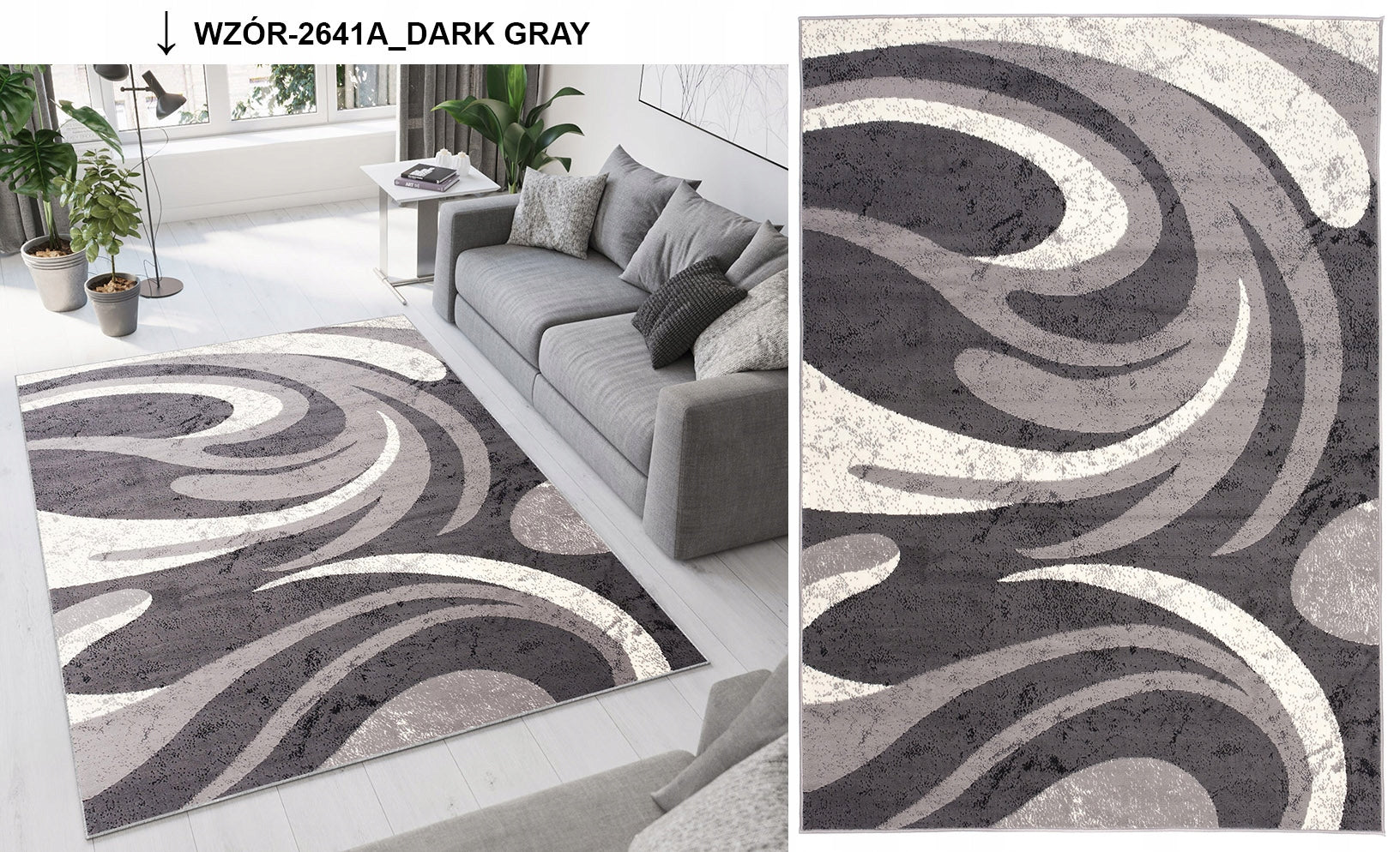 CARPET 140x200 BCF MODERN MODERN GRAY CARPETS Brand Rugito