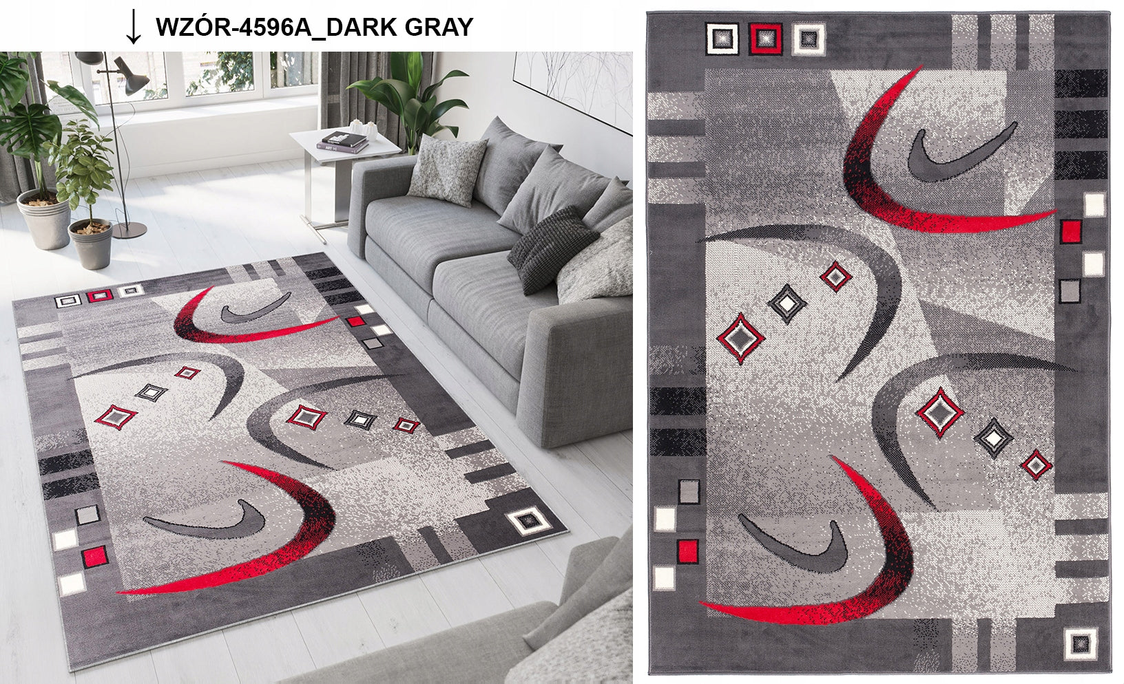 CARPET 140x200 BCF MODERN MODERN GRAY CARPETS Material polypropylene