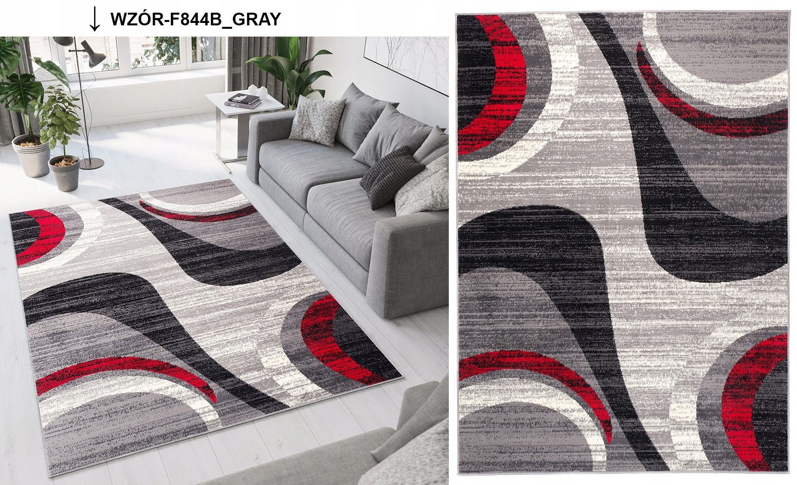 CARPET 140x200 BCF MODERN MODERN GRAY CARPETS Product width 140 cm