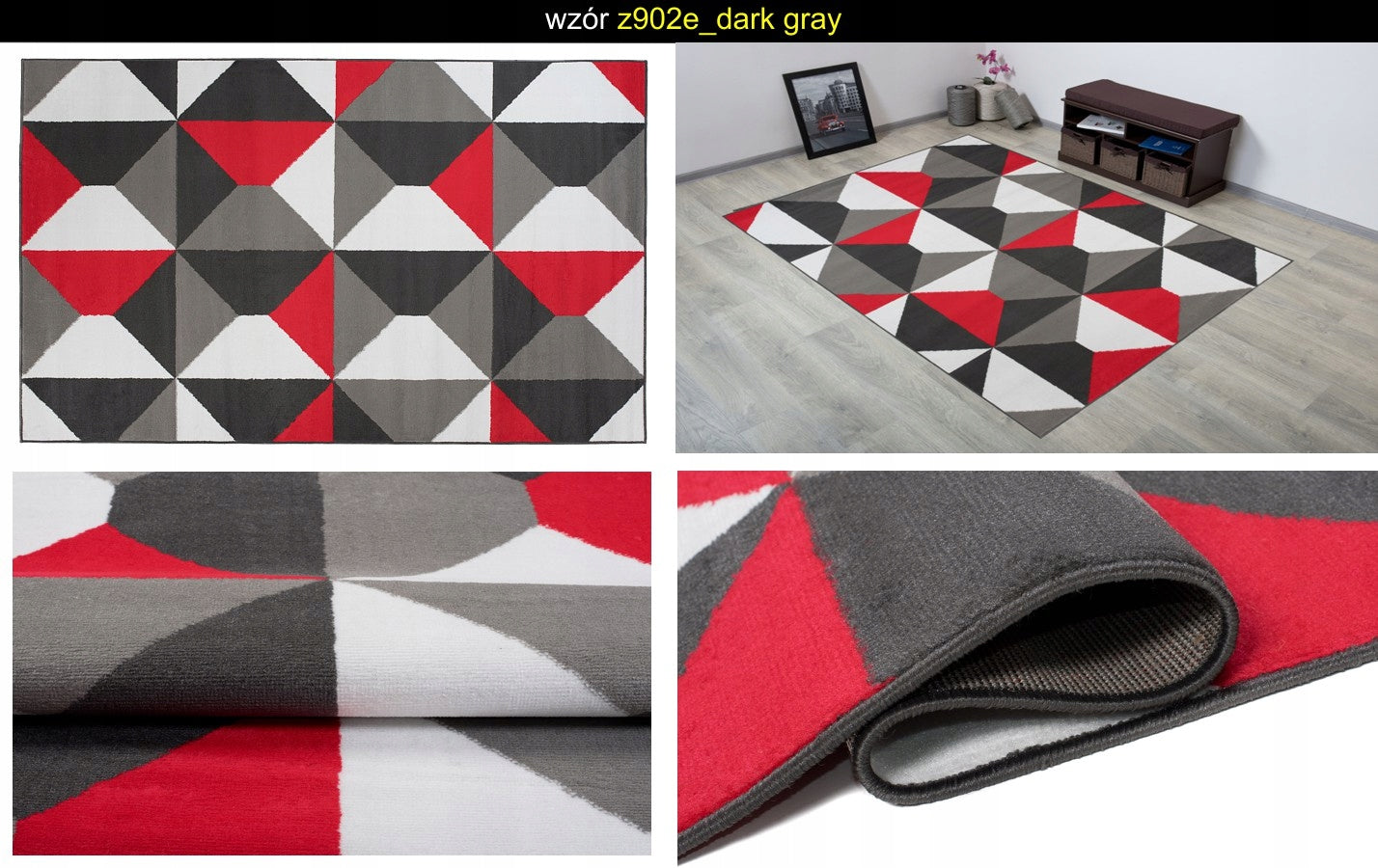 CARPET 160x230 TURKISH COLORFUL PP BCF PLUSH CARPETS Thickness 8 mm