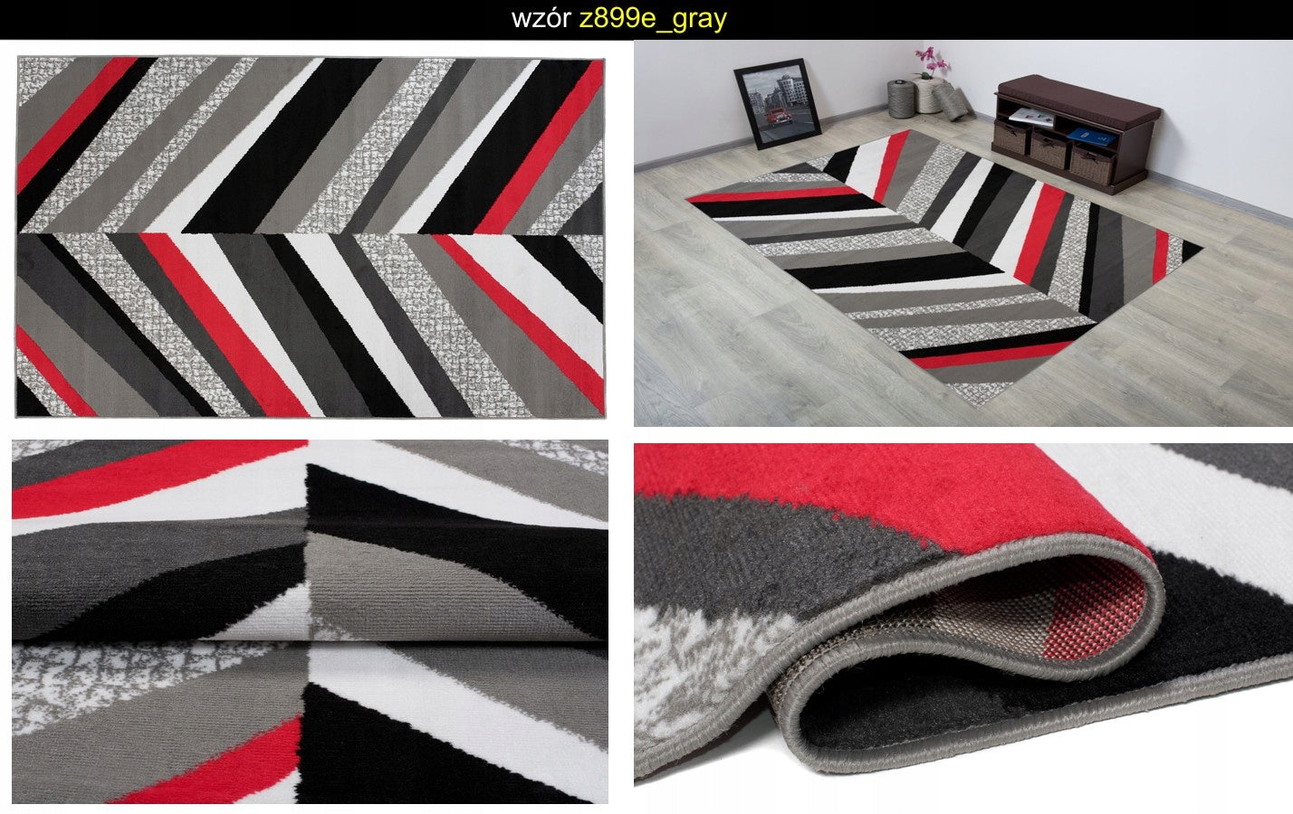CARPET 250x350 COLOR CARPET BCF PLUSH SOFT Kind with short hair