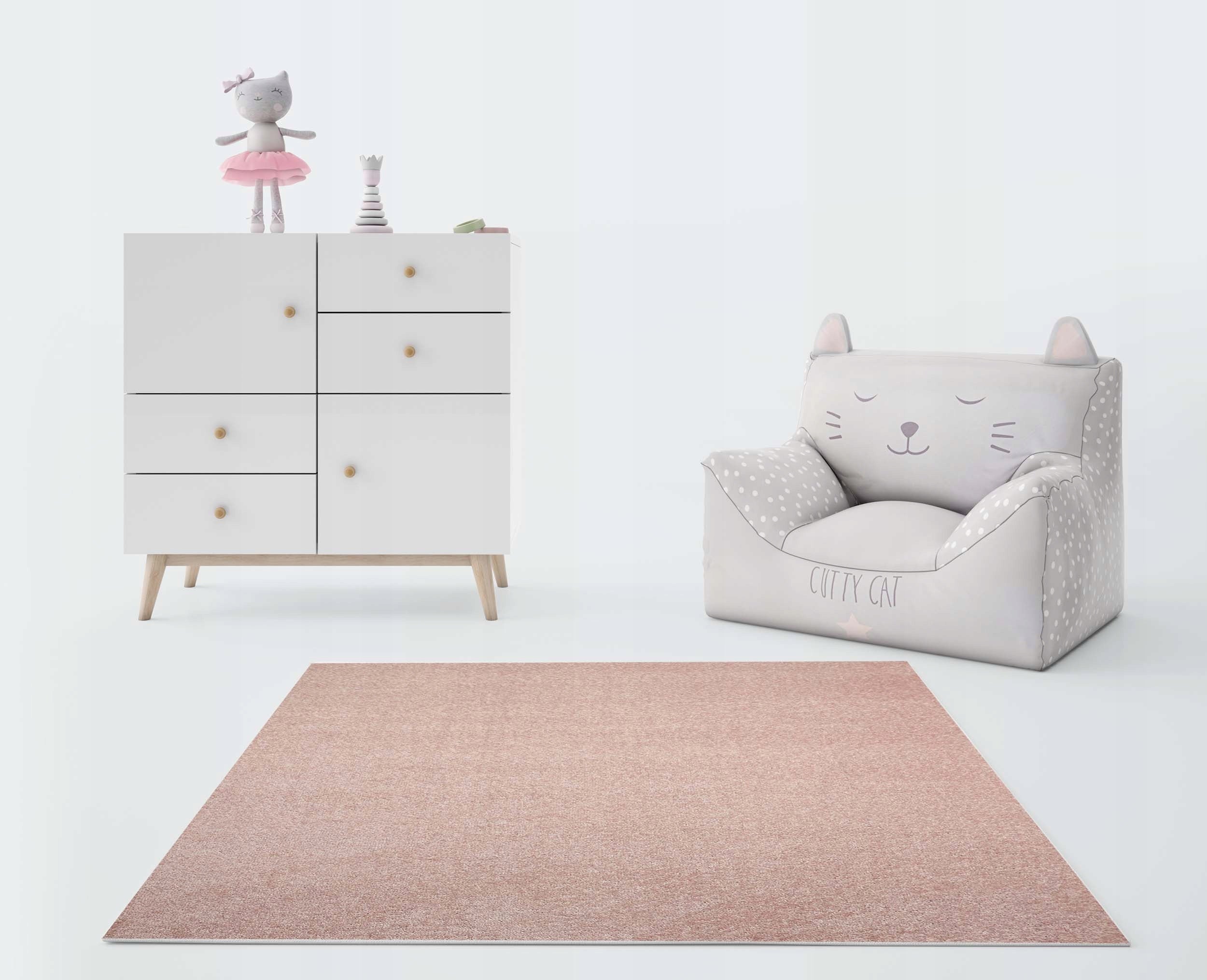 CARPET FOR LIVING ROOM DIAMOND POWDER PINK 150x200 cm Length 200 cm