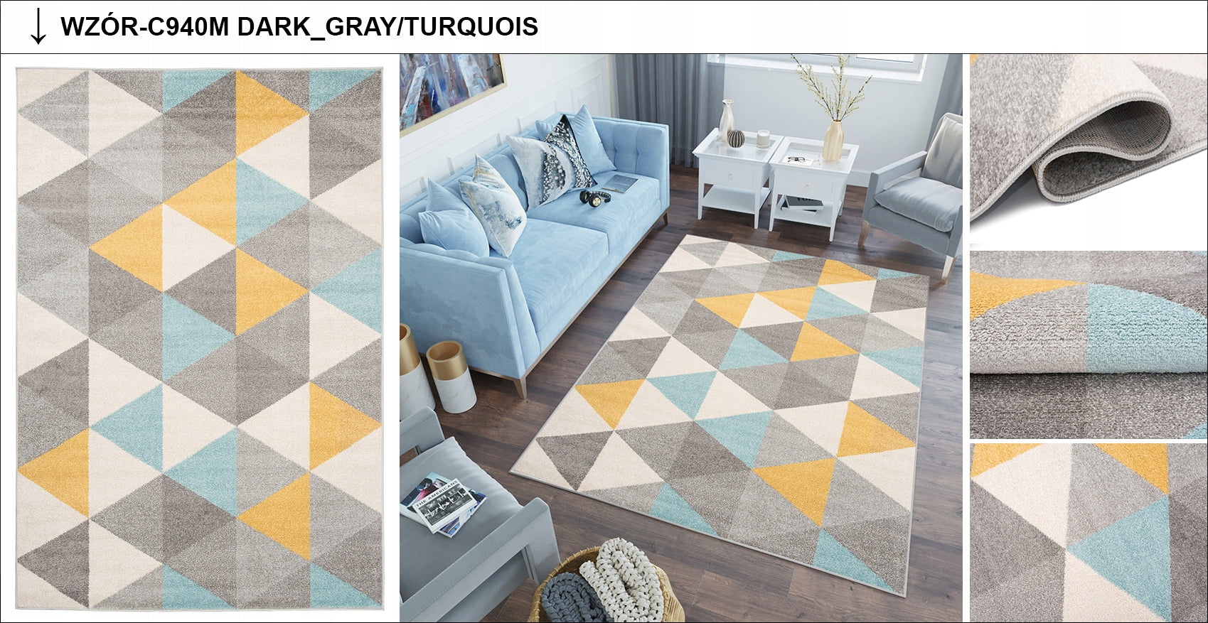 CARPET FRYZ 120x170 Trendy Colorful Modern patterns Kind with short hair