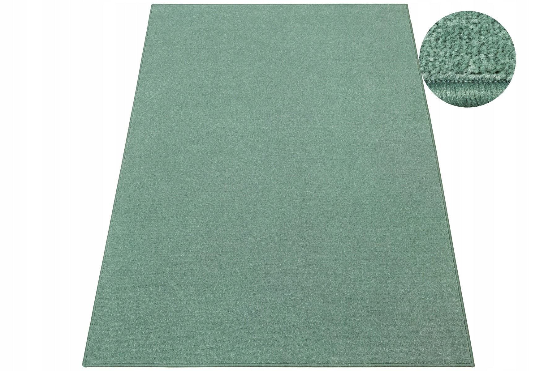 CARPET GREEN SAGE FASHIONABLE SMOOTH ON FELT FOR LIVING ROOM WEMBLEY 200x300 cm