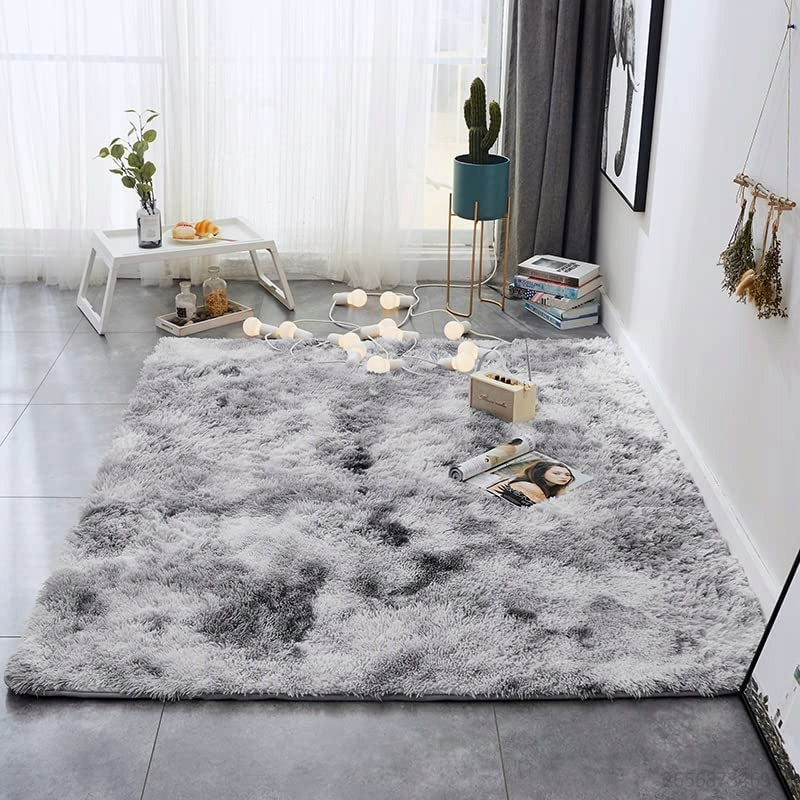 CARPET HAIRY SHAGGY PLUSH LIGHT GREY 80x150 CM FUR SOFT Manufacturer code DYWAN PLUSZOWY DO POKOJU SALONU