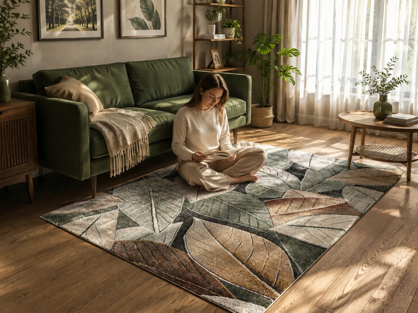 CARPET HOMNIA FOREST MODERN CARPET FOR LIVING ROOM PREMIUM QUALITY 160x220 Color multicolor