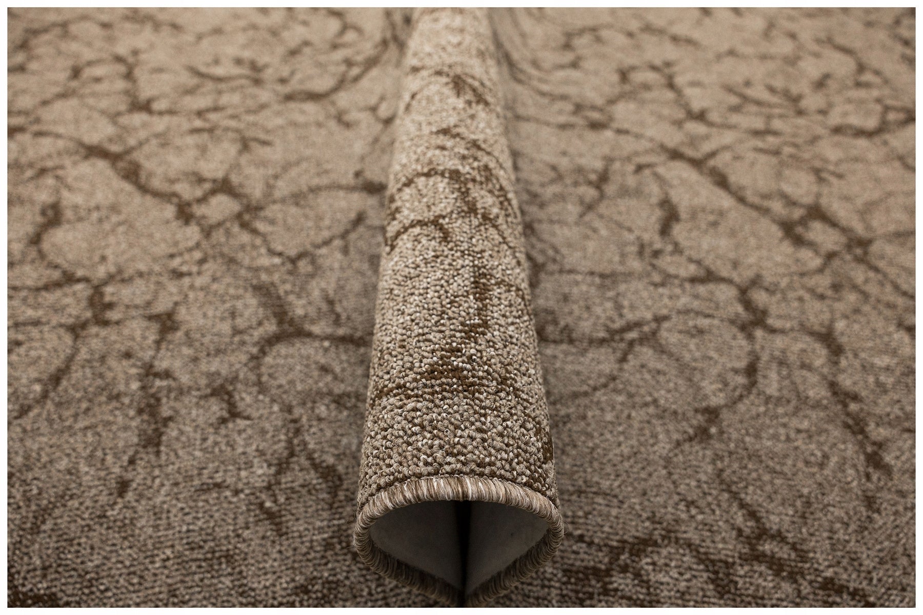 CARPET LOOP BROWN BEIGE LIKE MARBLE ON FELT FOR BEDROOM MARBLE 250x300 cm Brand Akcila