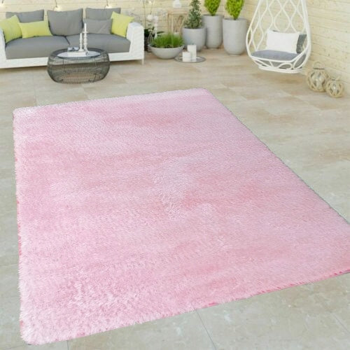 CARPET PLUSH 200x300 FLUFFY FUR SOFT NICE HIGH FASHIONABLE pink Thickness 35 mm