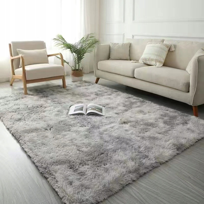 CARPET PLUSH SHAGGY LIGHT GREY SOFT FURRY ITALIAN 300x200 CM Length 300 cm