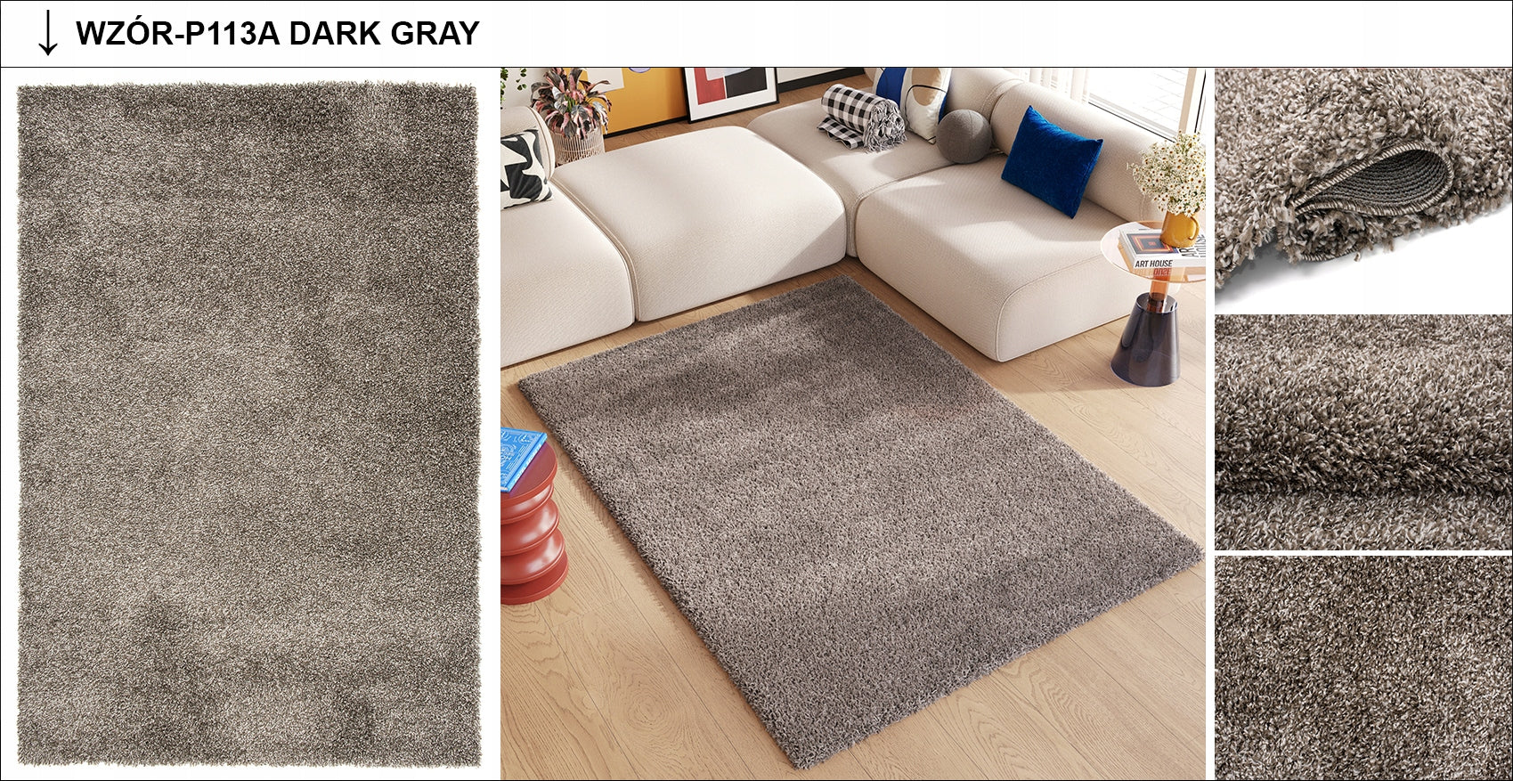 CARPET SHAGGY 80x150 THICK HAIRY LOTS OF COLORS Brand Dywany Chemex