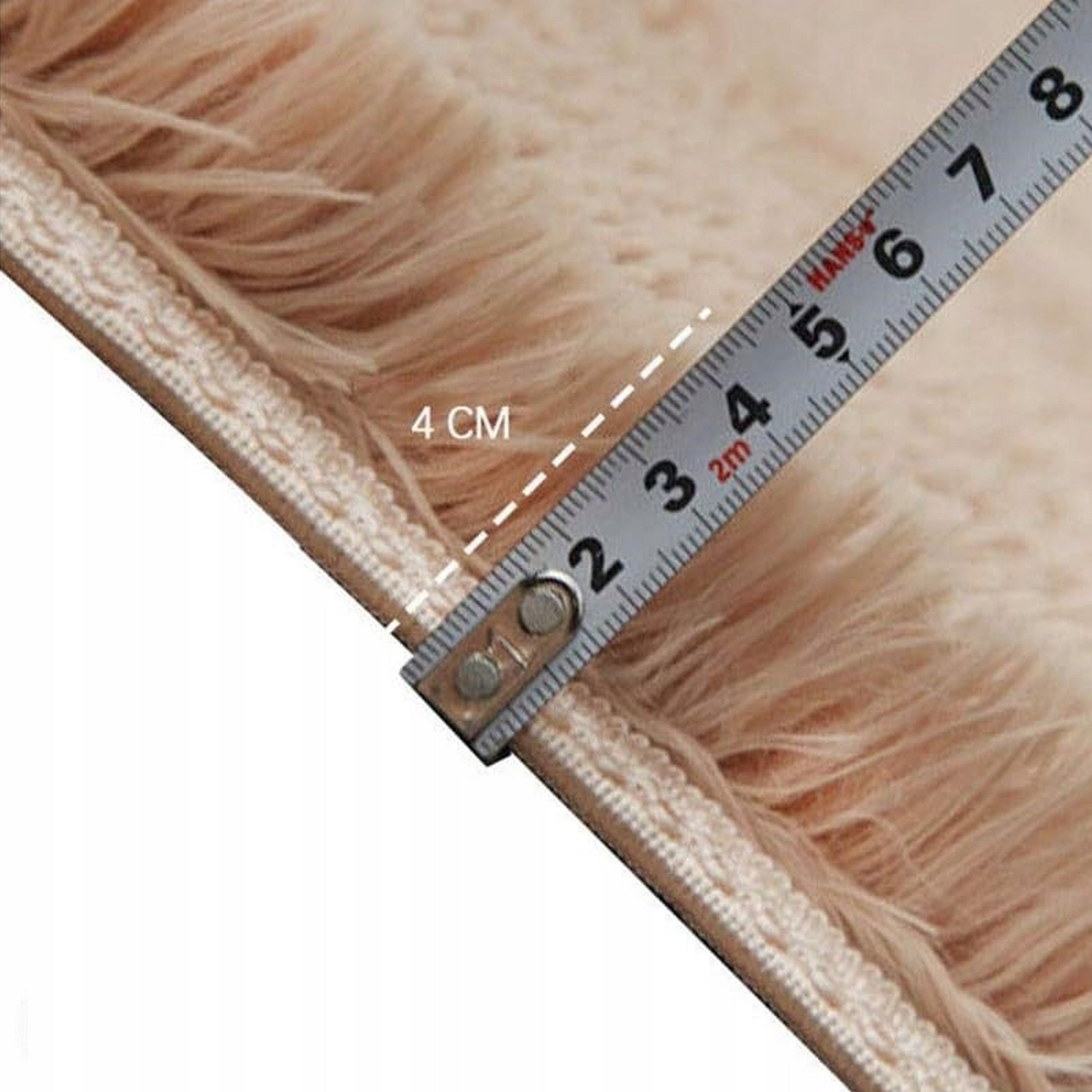 CARPET SHAGGY ROUND SOFT FOR LIVING ROOM 160 CM PLUSH BEIGE BROWN BEIGE Product width 160 cm