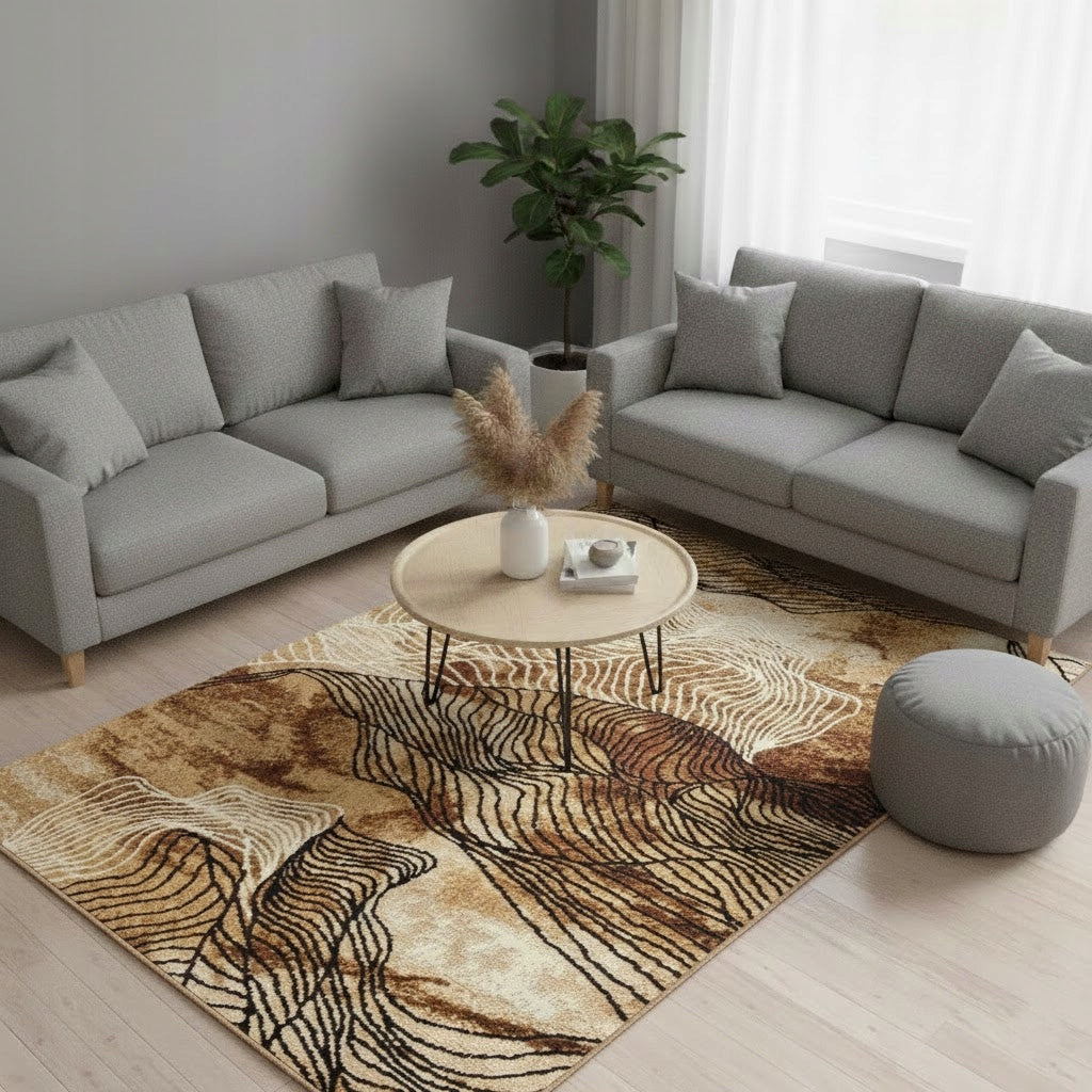 CARPET UNIQUE 200X300 PRACTICAL MODERN BEIGE TRIMMED WOVEN FASHIONABLE Packaging status original