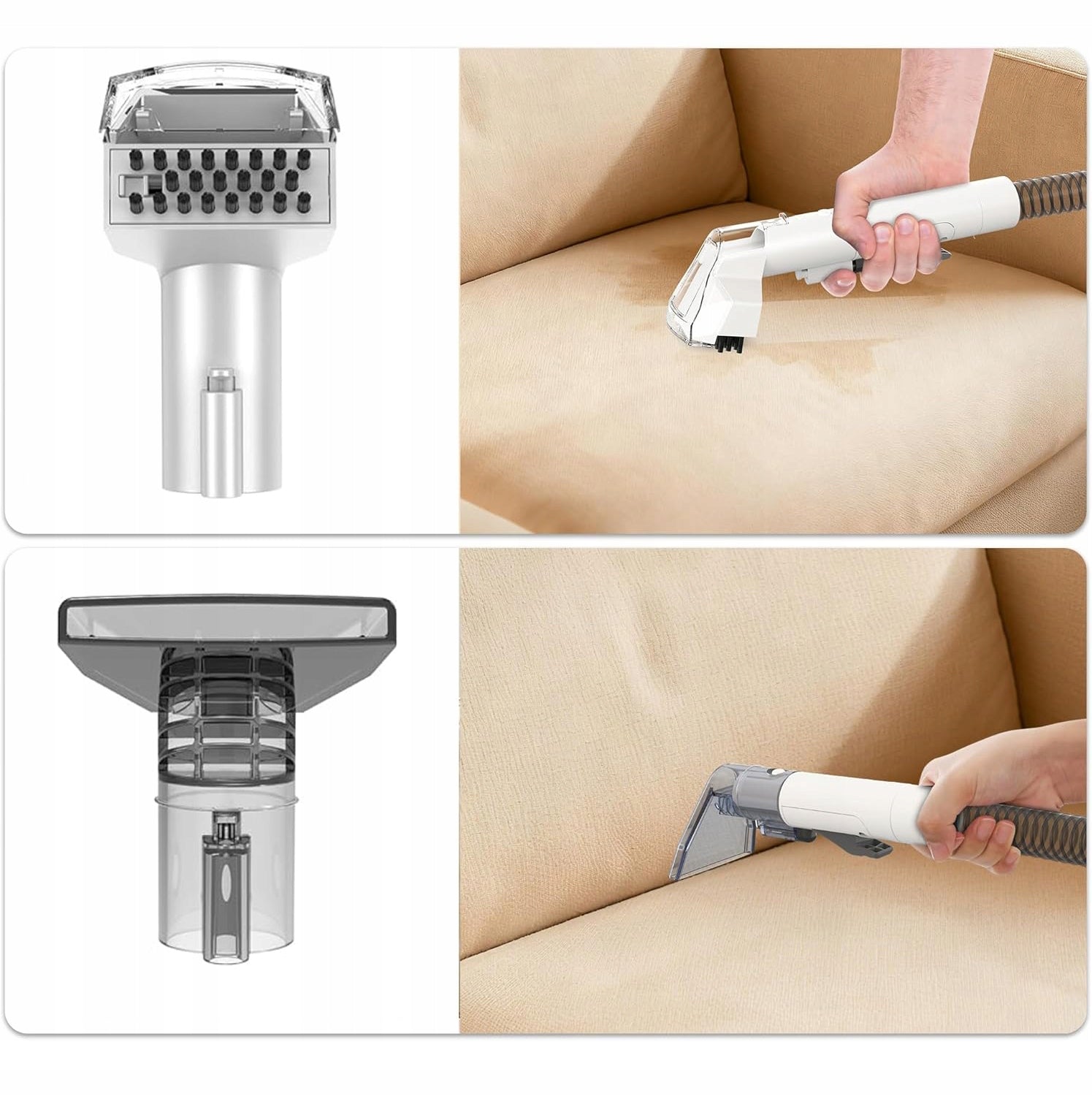 CARPET UPHOLSTERY WASHING VACUUM CLEANER 450W 2 TANKS 12KPA WHITE Dominant color white