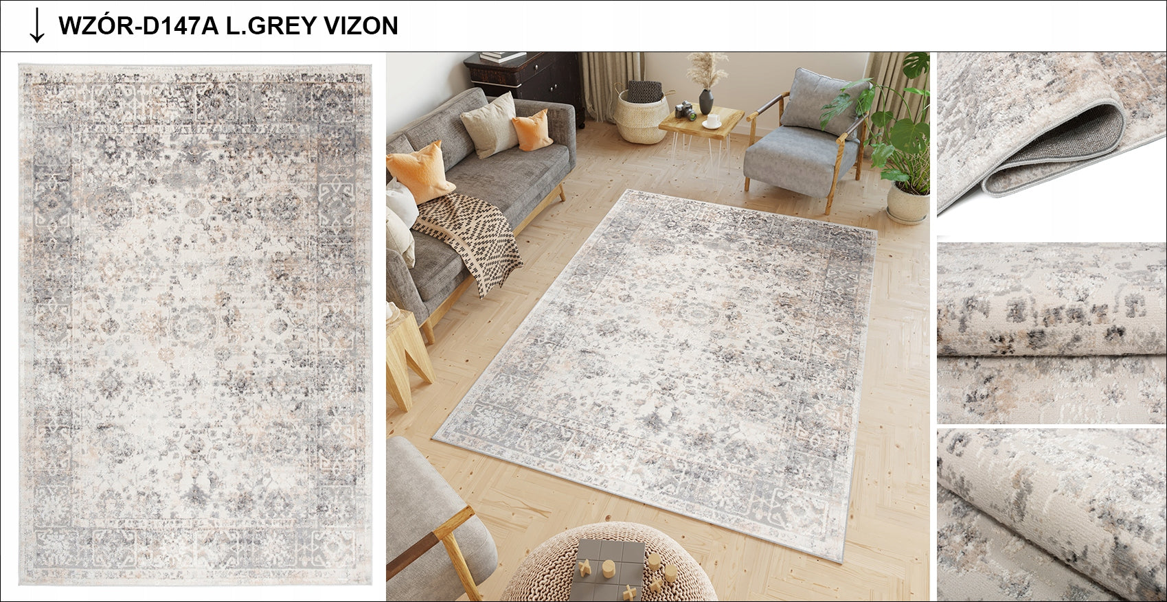 CARPET Valley 120x170 Duplex Vintage Modern Manufacturer code DYWAN Valley Dwupoziom Vintage