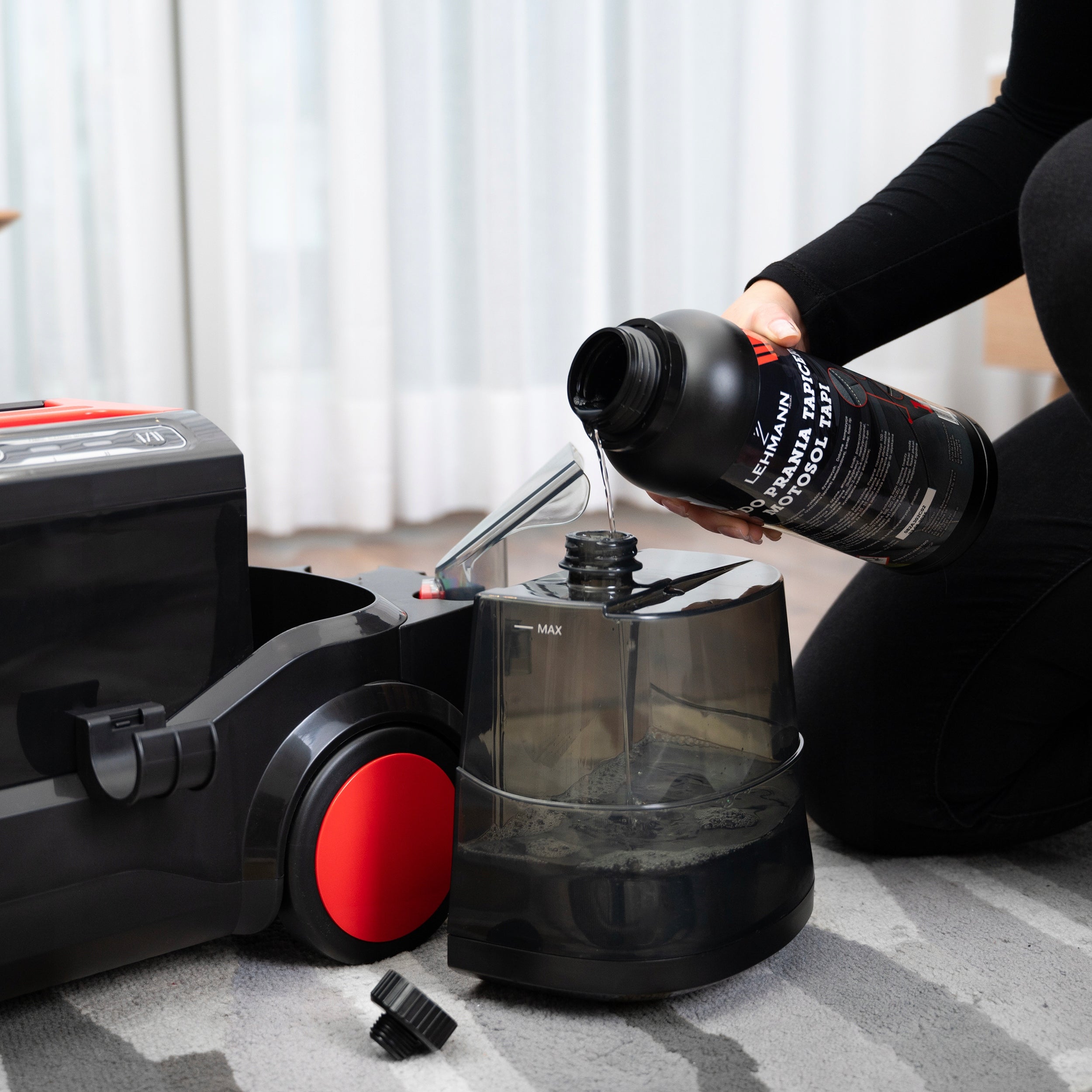 CARPET WASHING VACUUM CLEANER UPHOLSTERY SUCTION CUP PROFESSIONAL LEHMANN 2000W Clean water tank capacity 3 l