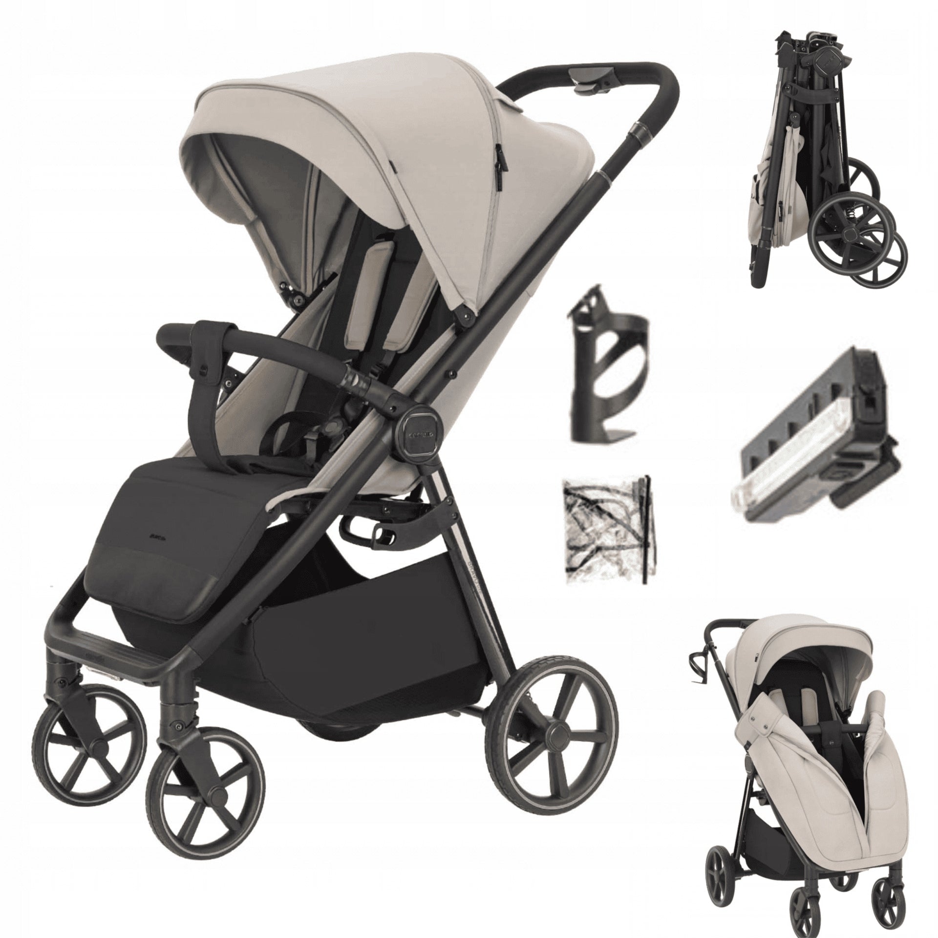 CARRELLO BRAVO M/Lite Stroller with Accessories | MARBLE BEIGE