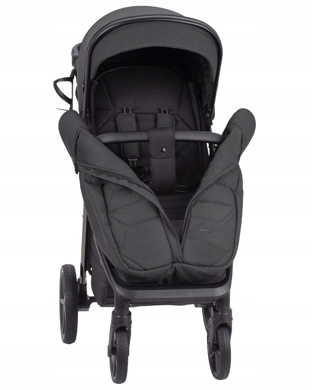 CARRELLO BRAVO PLUS STROLLER FOR BABY UP TO 22 KG LARGE WHEELS + FOIL Color green