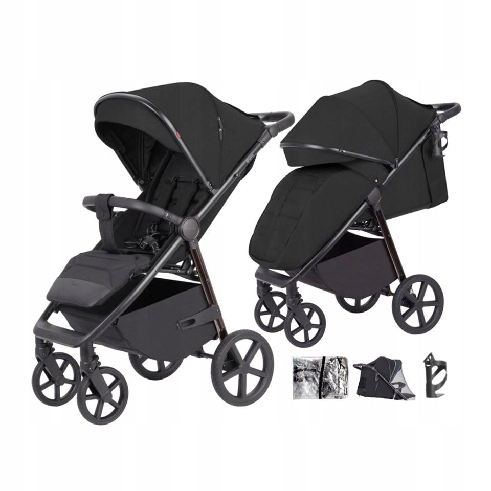 CARRELLO BRAVO PLUS STROLLER FOR BABY UP TO 22 KG LARGE WHEELS + FOIL