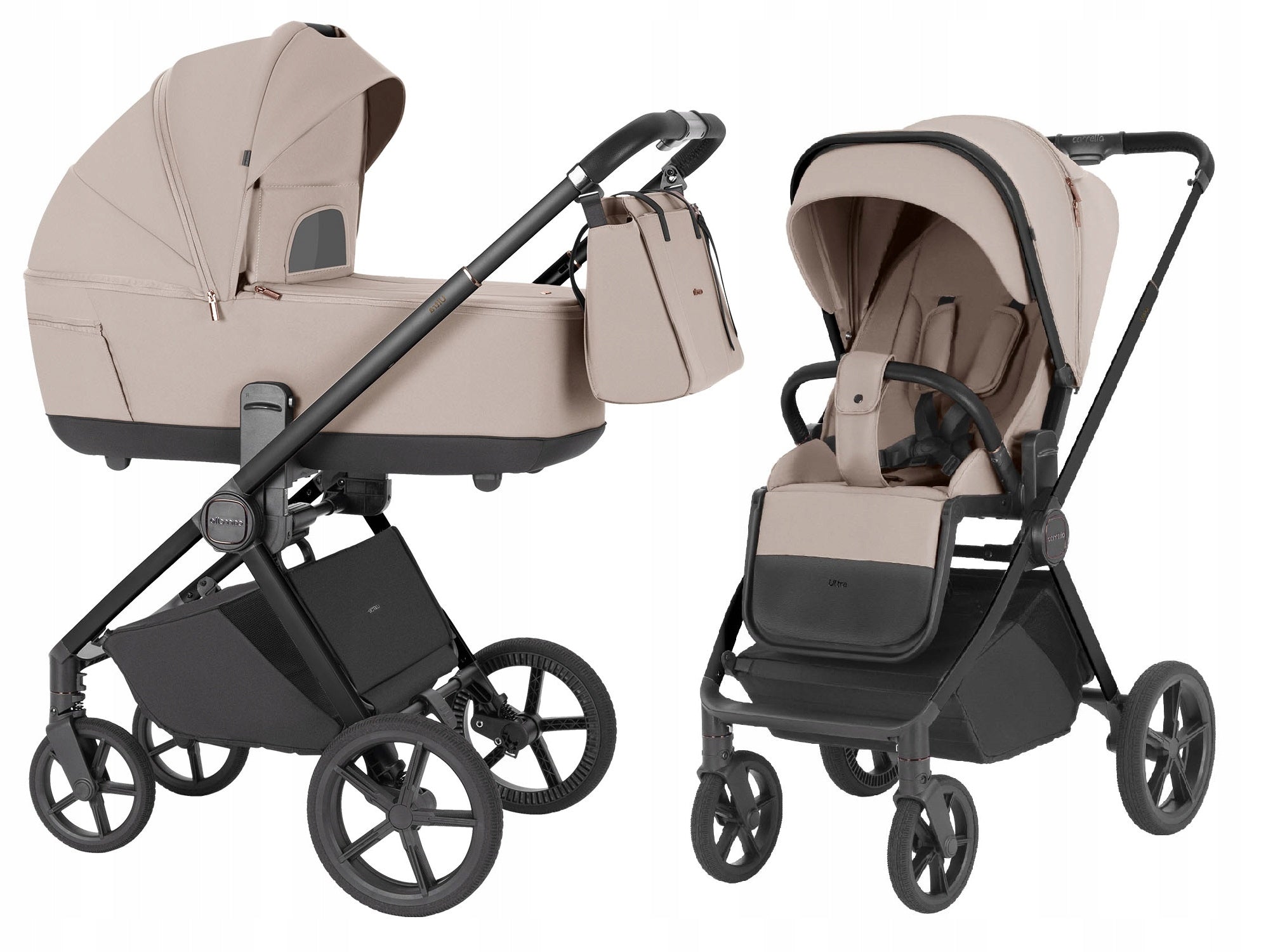 CARRELLO ULTRA Stroller Multifunctional 2in1 Folding +Adapters Bag Accessories