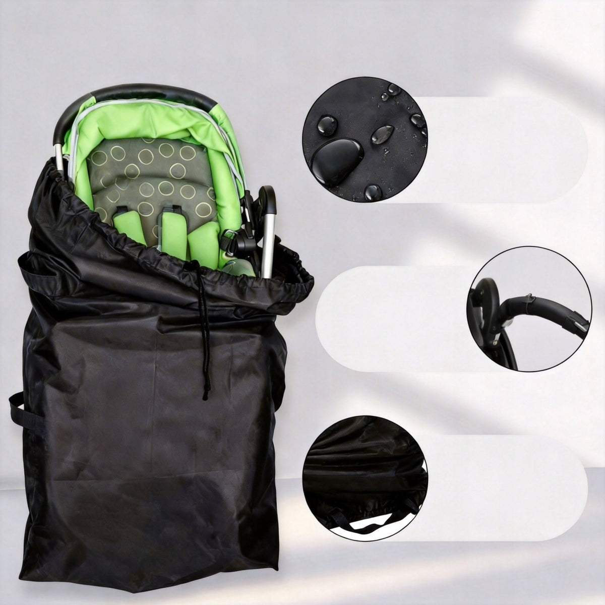 CARRY BAG FOR BABY STROLLER TRAVEL BAG FOR AIRPLANE BLACK Brand no brand