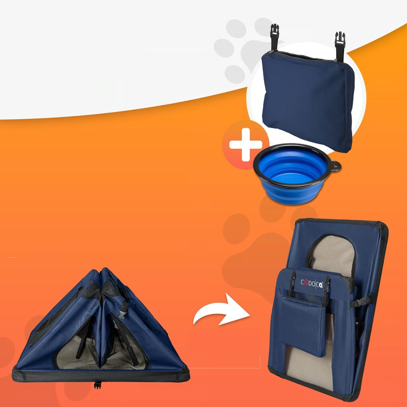 CARRYING BAG TRANSPORTER FOR CAT DOG L 70x52x50 Blue Kind carrier