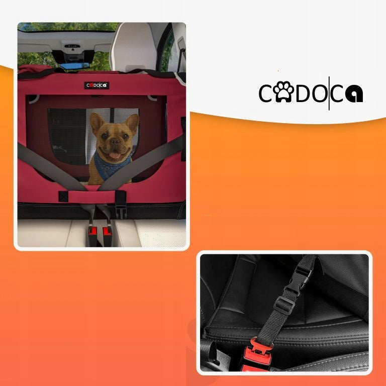 CARRYING BAG TRANSPORTER FOR CAT DOG L 70x52x50 Burgundy Manufacturer code 109437