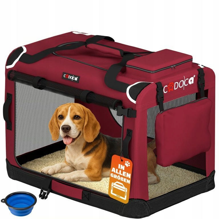CARRYING BAG TRANSPORTER FOR CAT DOG L 70x52x50 Burgundy
