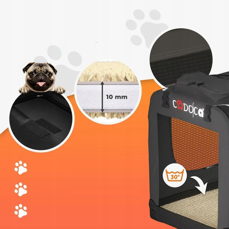 CARRYING BAG TRANSPORTER FOR CAT DOG XXL 90x61x65 Anthracite Kind carrier