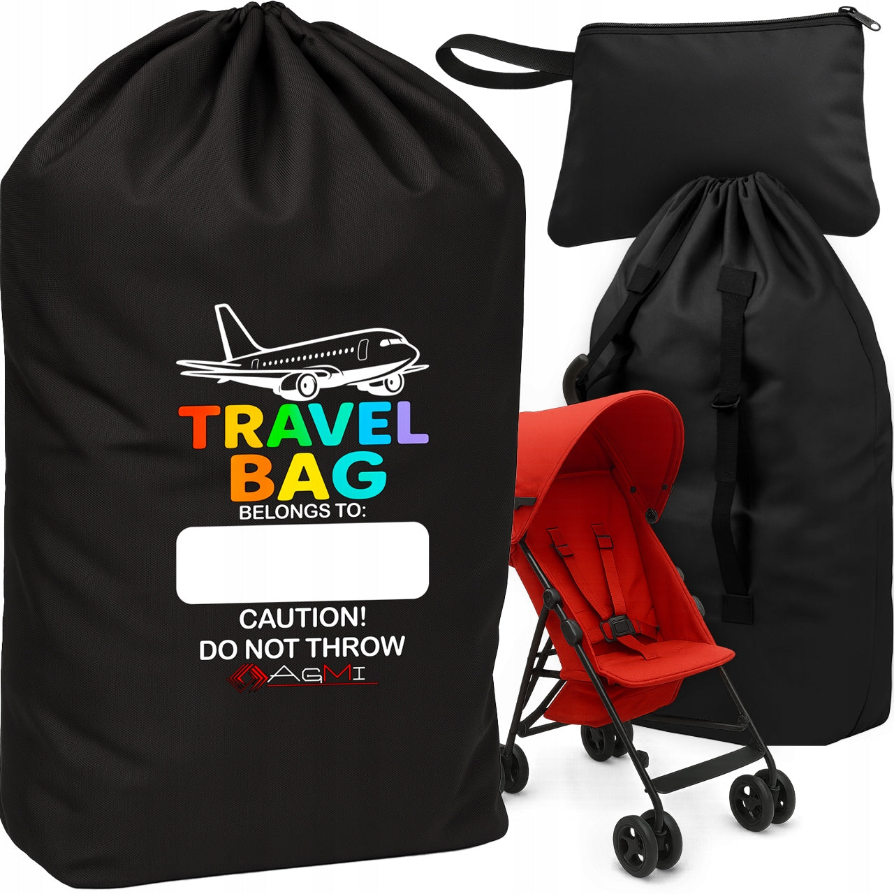 CARRYING CASE PROTECTIVE BAG TROLLEY BAG FOR AIRCRAFT BLACK LOG