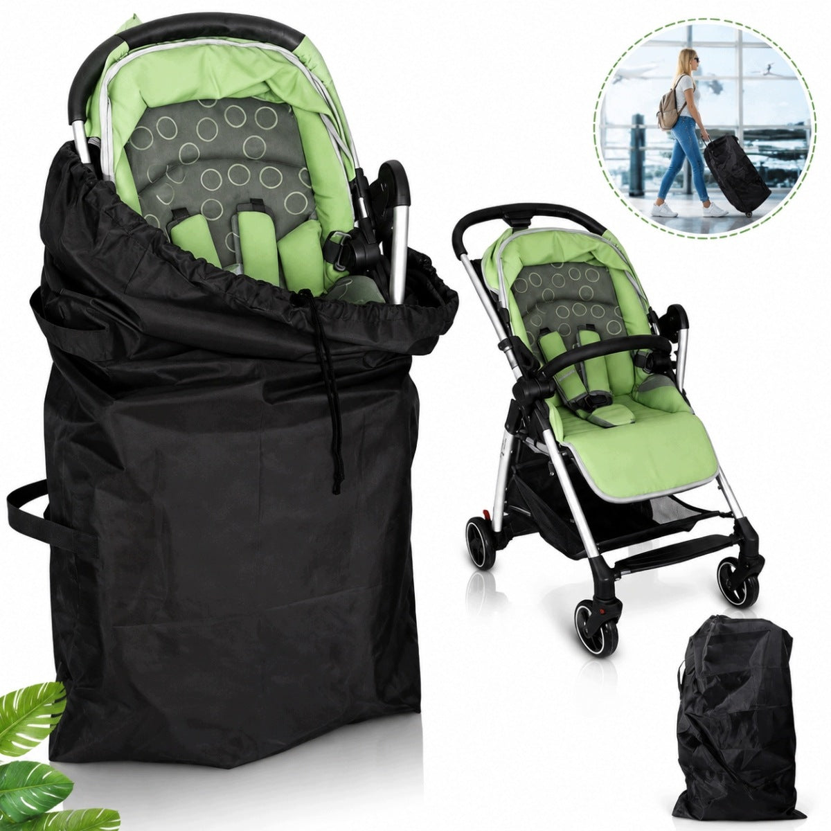 CARRYING CASE PROTECTIVE BAG TROLLEY BAG FOR AIRCRAFT BLACK