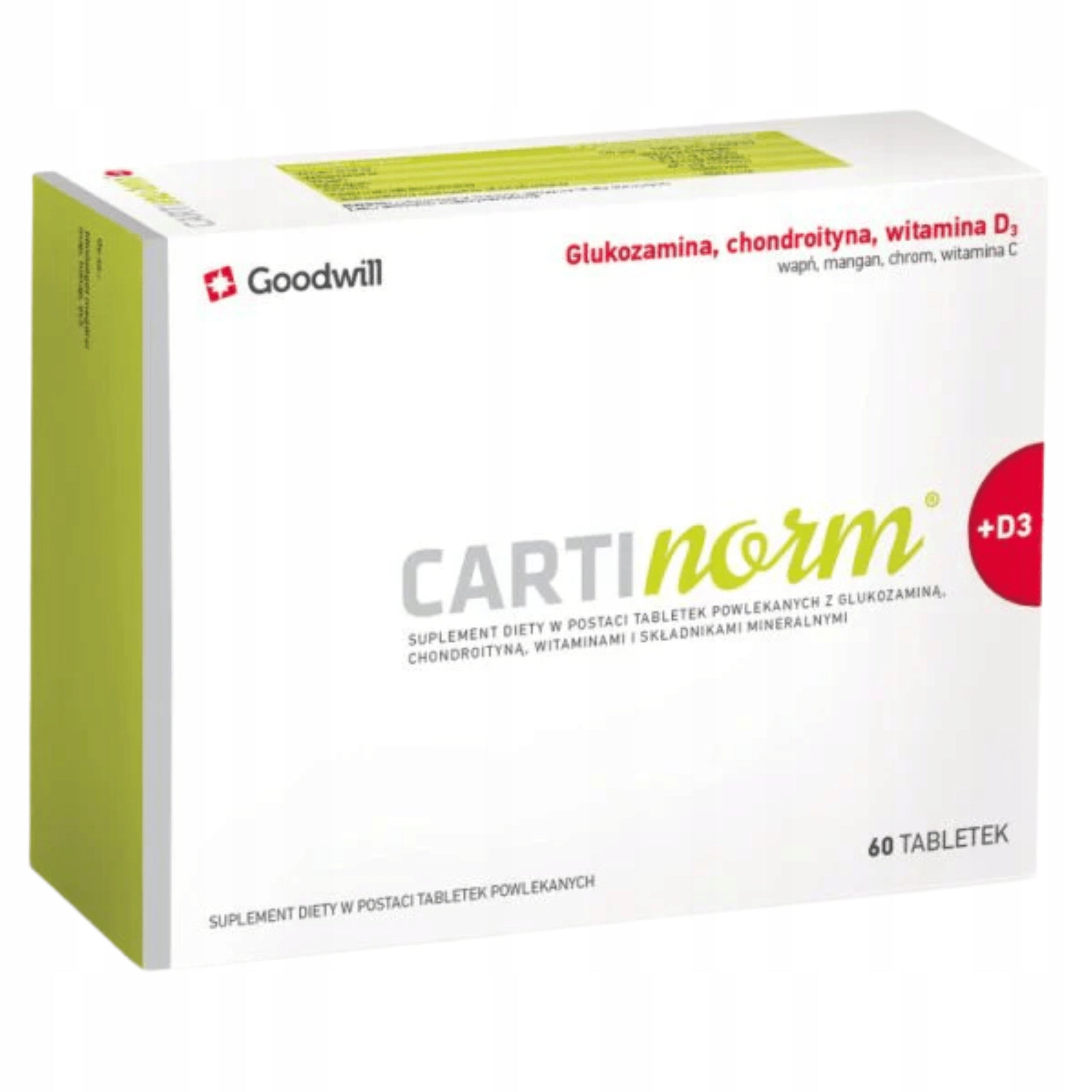 CARTInorm+Vitamin D3 60 tablets Dietary supplement for joints bone muscles Medical device no