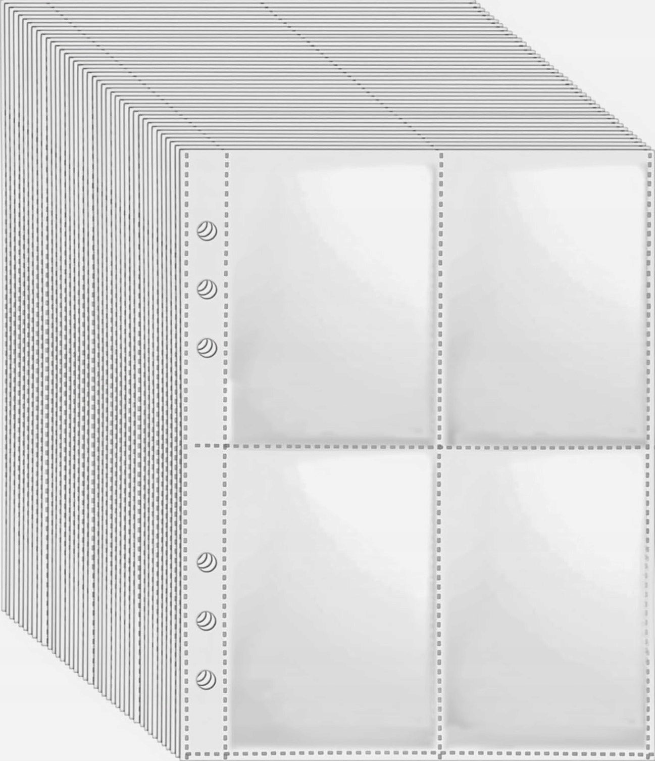 CARTRIDGES 40 PIECES A5 DOUBLE-SIDED POCKETS FOR TRANSPARENT PHOTOCARDS