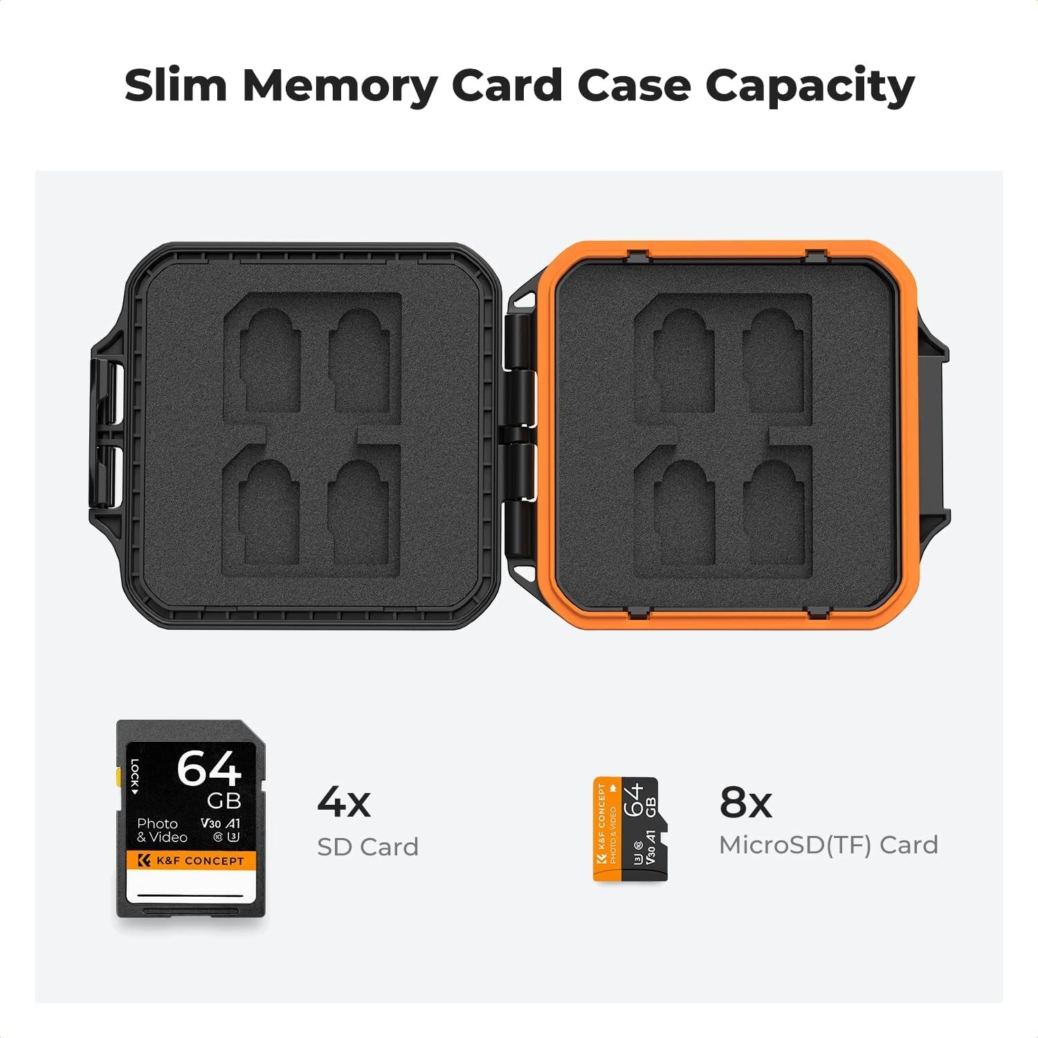 CASE FOR 16 MICRO SD TF MEMORY CARDS WATERPROOF COMPACT Model K&F CONCEPT Etui ochronne na 16 kart pamięci Micro