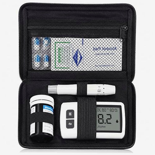 CASE FOR DIABETIC ORGANIZER GLUCOSE METER TEST STRIPS TRAVEL 16X11 5CM