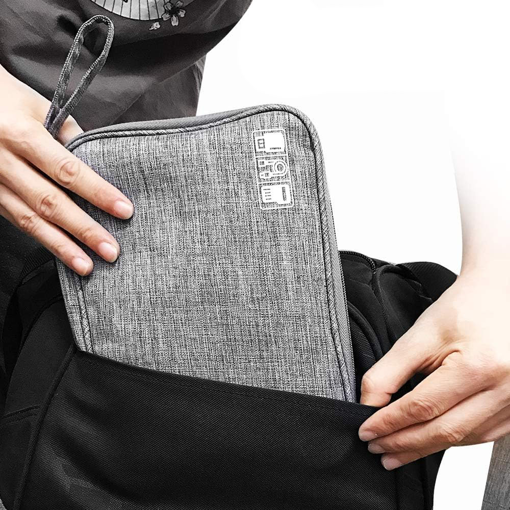 CASE ORGANIZER FOR CHARGER CABLES SACHET Color gray