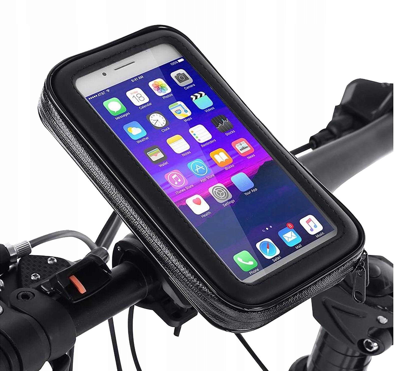 CASE WATERPROOF TOUCH PHONE HOLDER FOR STEERING WHEEL MOTOR XL 6.4-8.0″