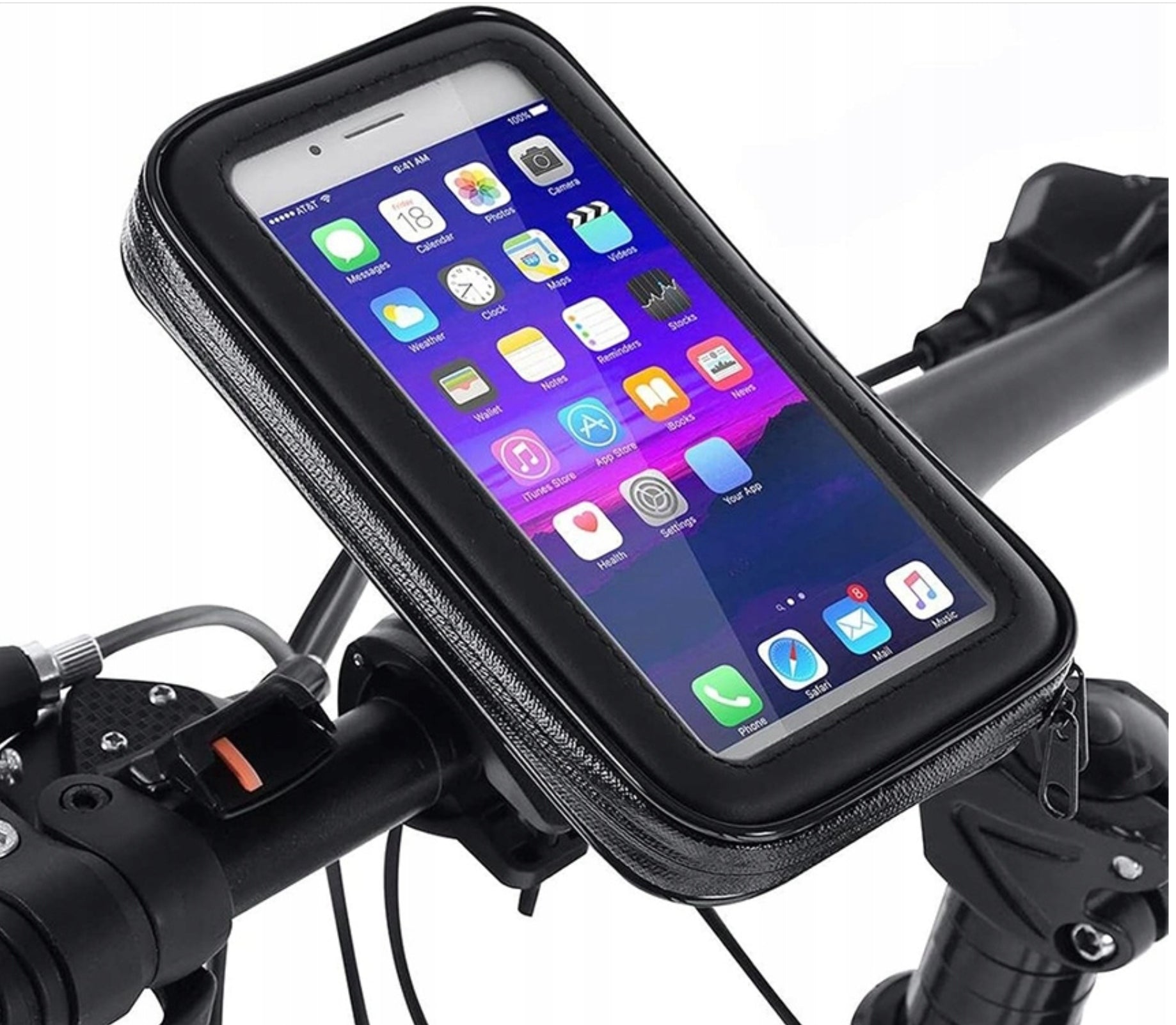 CASE WATERPROOF TOUCH PHONE HOLDER FOR STEERING WHEEL MOTOR XL 6.4-8.0″