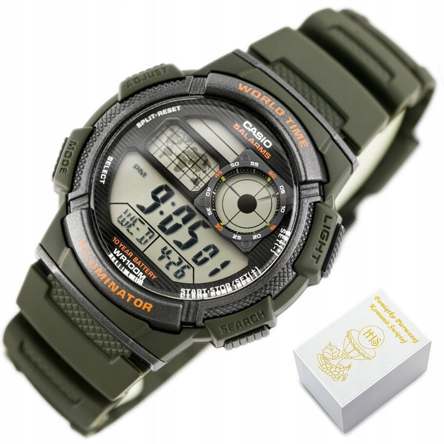 CASIO watch for a boy GIFT FOR COMMUNION +BOX +BAG +ENGRAVING
