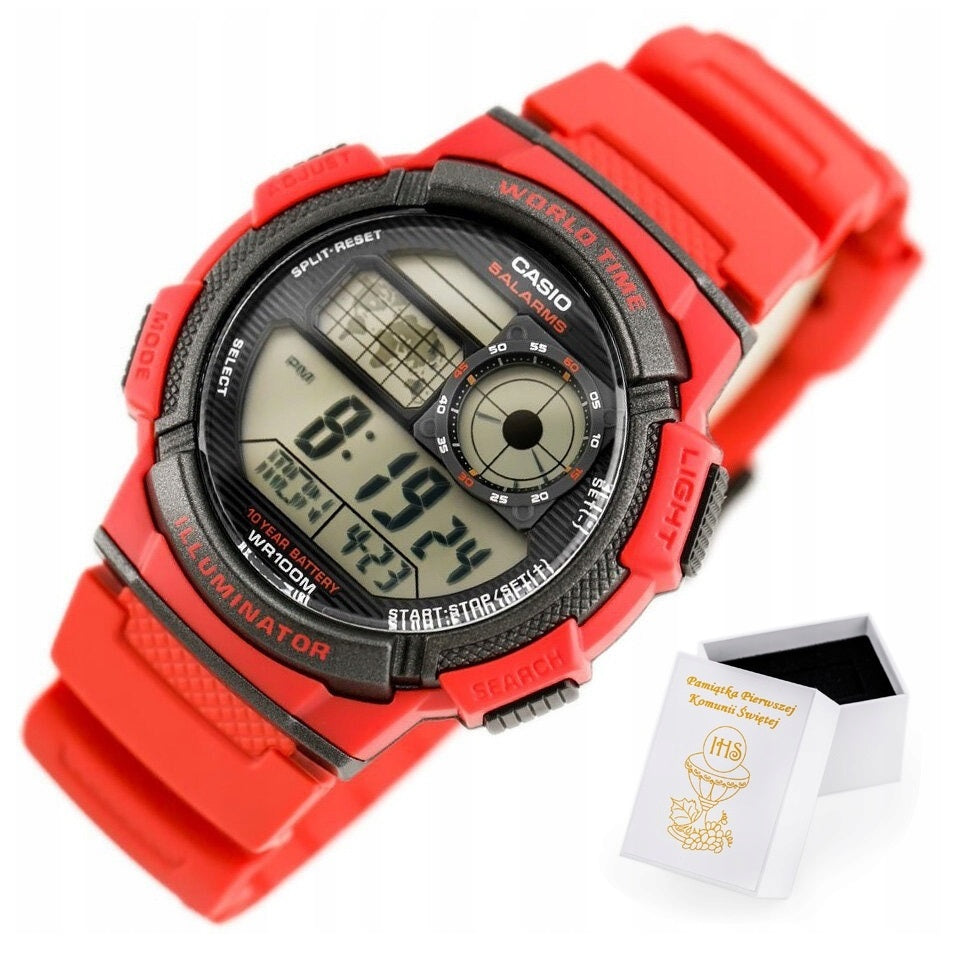 CASIO watch for a boy GIFT FOR COMMUNION +BOX +BAG +ENGRAVING
