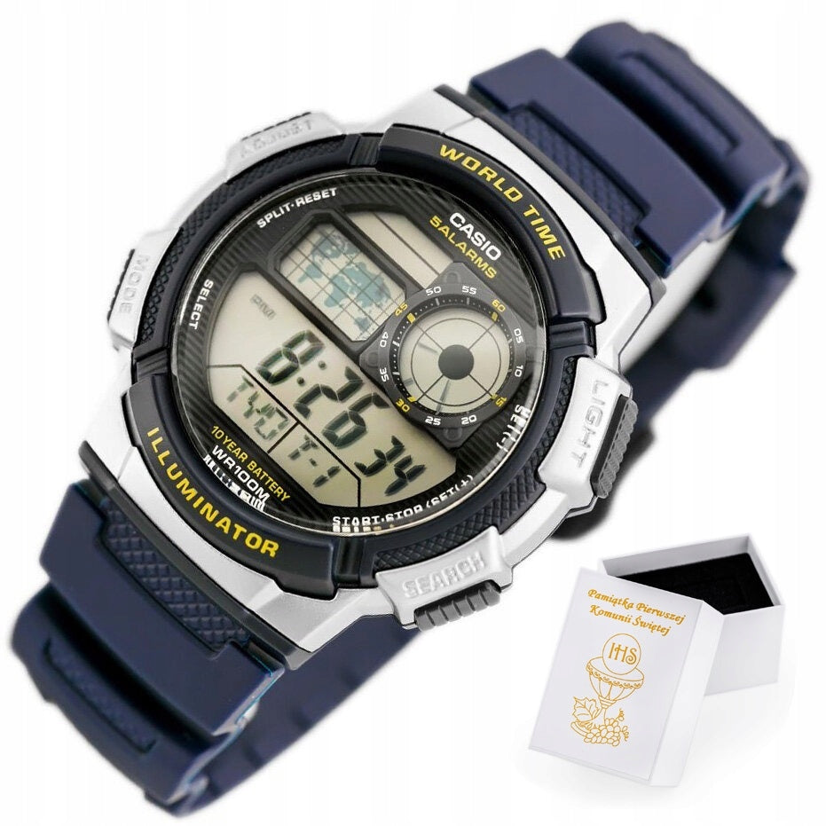 CASIO watch for a boy GIFT FOR COMMUNION +BOX +BAG +ENGRAVING