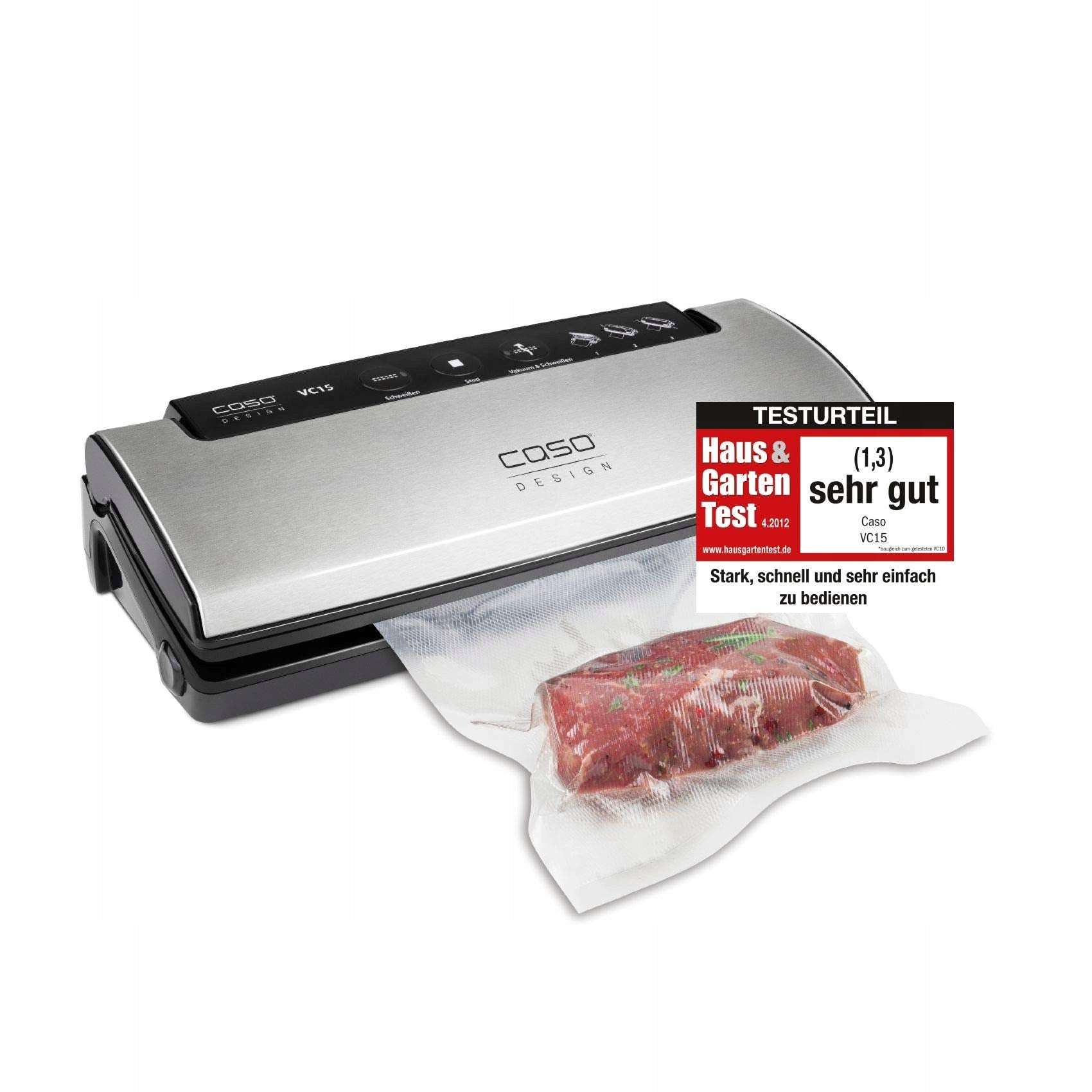 CASO VC15 vacuum sealer + 10 BAGS