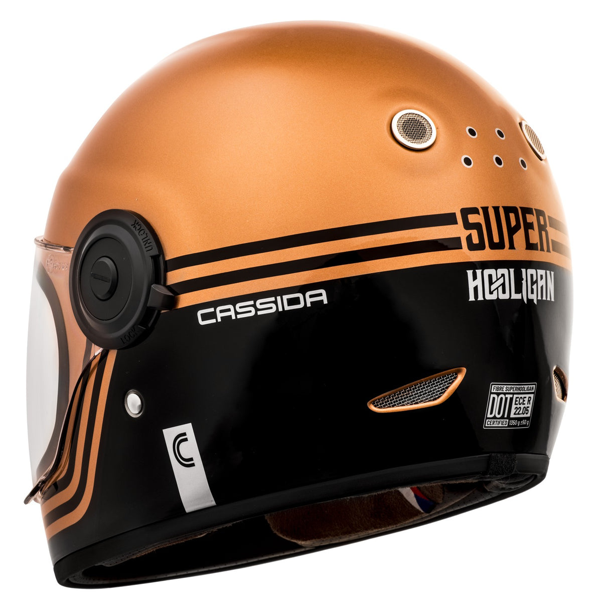 CASSIDA MOTORCYCLE HELMET FIBER SUPER HOOLIGAN Packaging status original