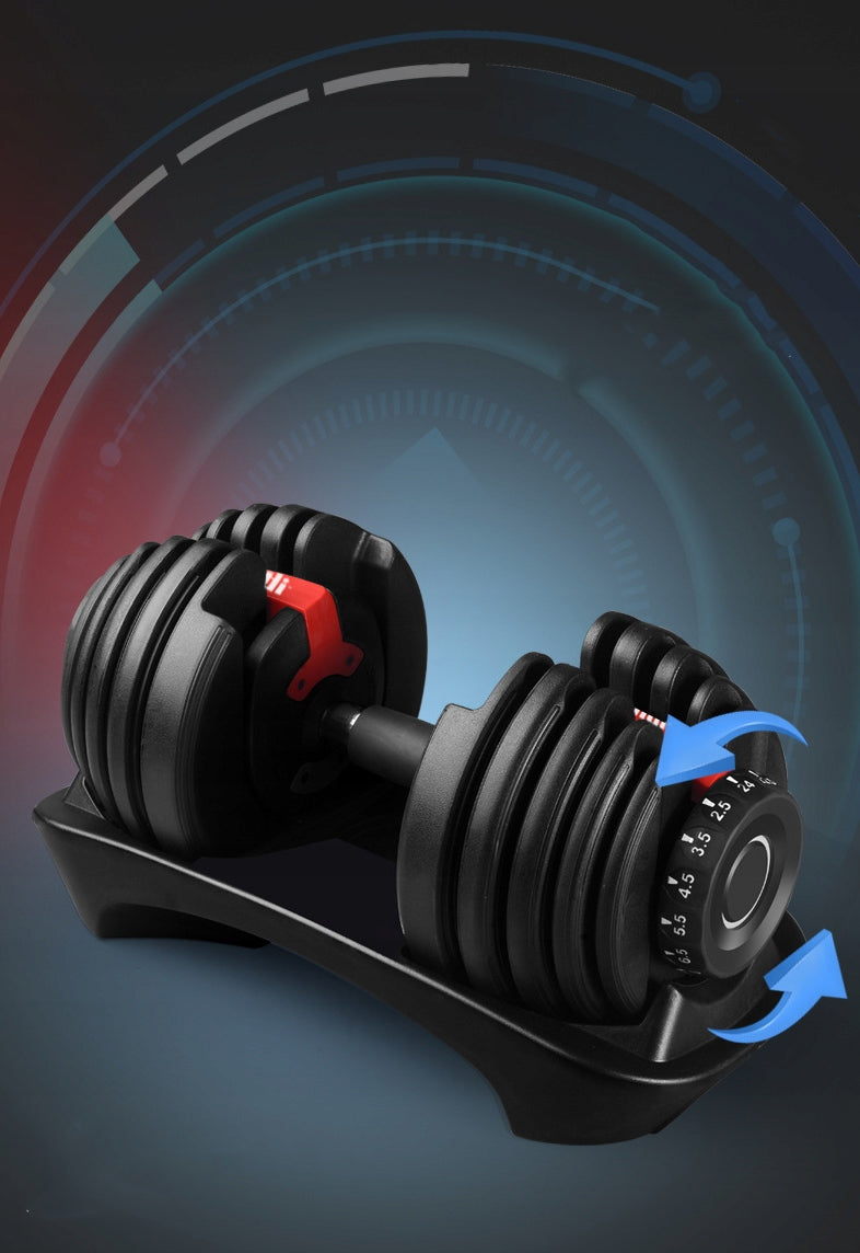 CAST IRON ADJUSTABLE DUMBBELLS DUMBBELL 2,5-24KG + STAND quick smooth adjustment Kind cast iron