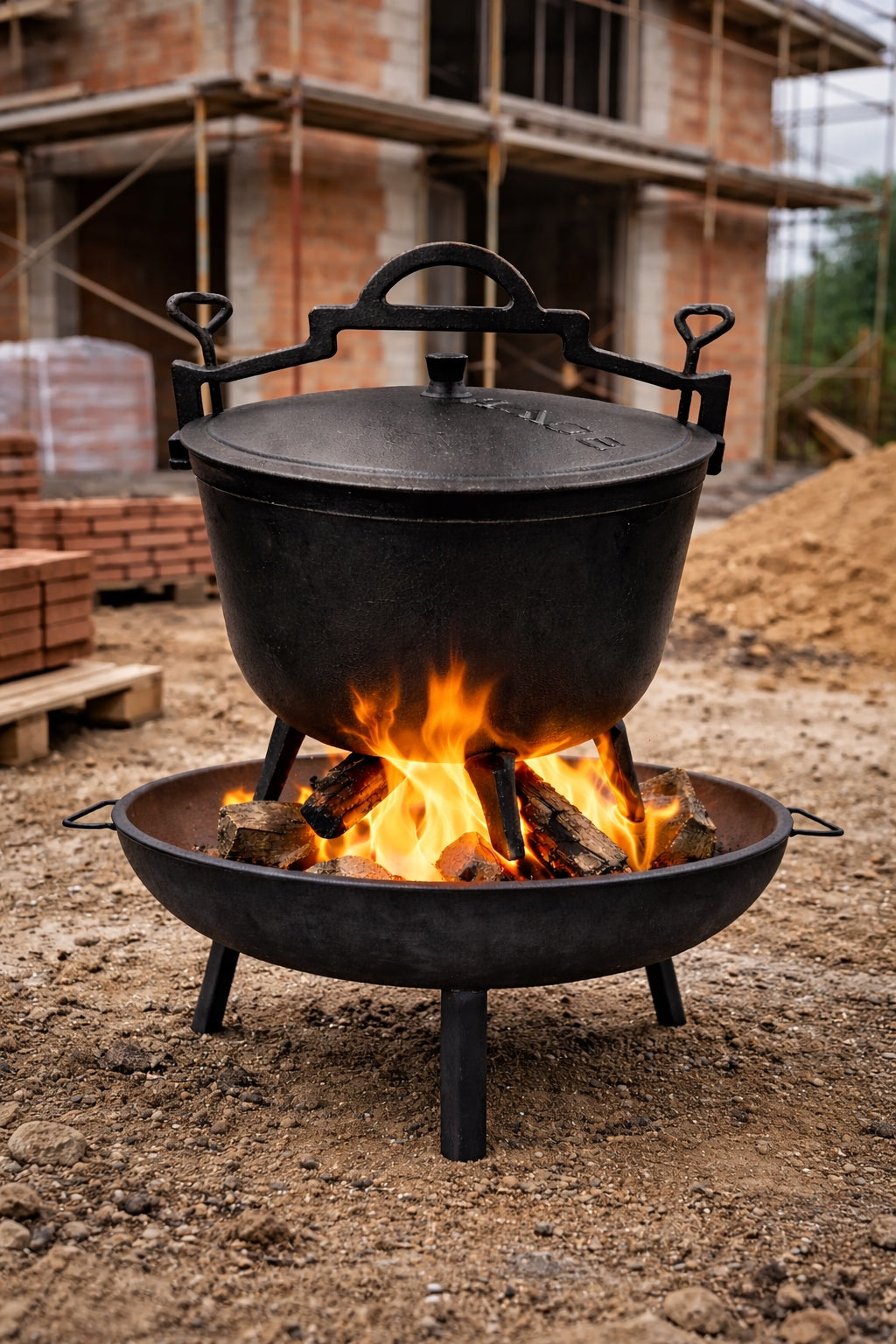 CAST IRON BOILER 8L WITH HEARTH 2in1 HUNTING FOR FIREPLACE GRILL Grate diameter / width 60.01 cm