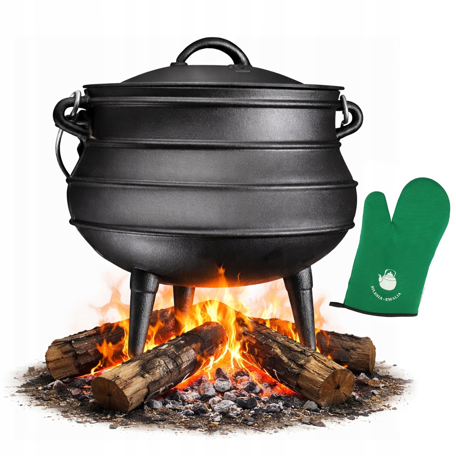 CAST IRON BOILER Hungarian Hunting POT STANDING HANGING CAST IRON 9,3L