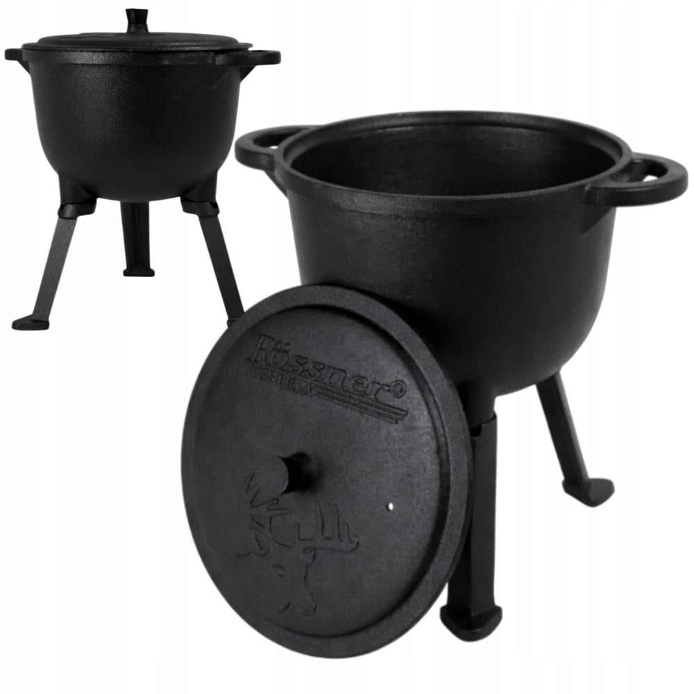 CAST IRON CAULDRON FOR ROASTS HUNTING CAULDRON 11L HUNGARIAN GRILL